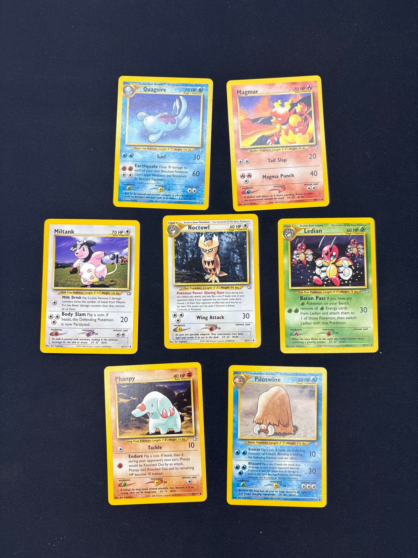 Auction Lot 180: Pokemon Neo Genesis Card Lot 4 Conditions Vary