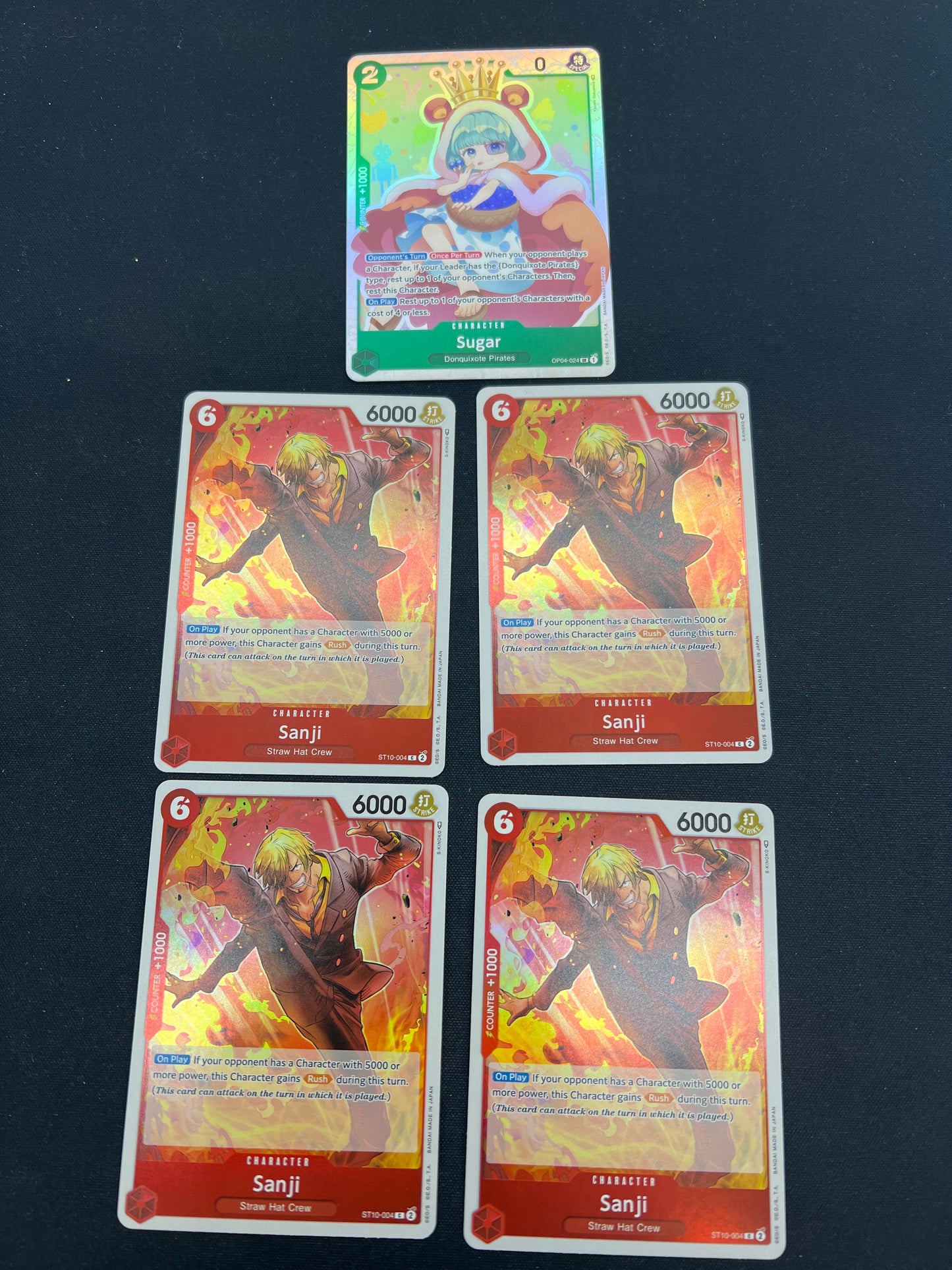 Auction Lot 107: One Piece TCG Lot of 5 Full Arts Conditions Vary