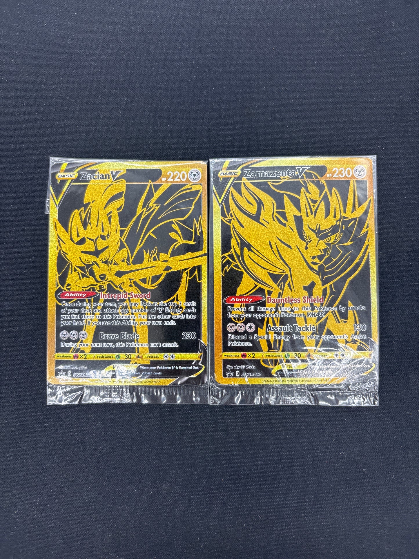 Auction Lot 39: Zacian and Zamazenta V Sword and Shield Premium ETB Promo Card Lot Sealed