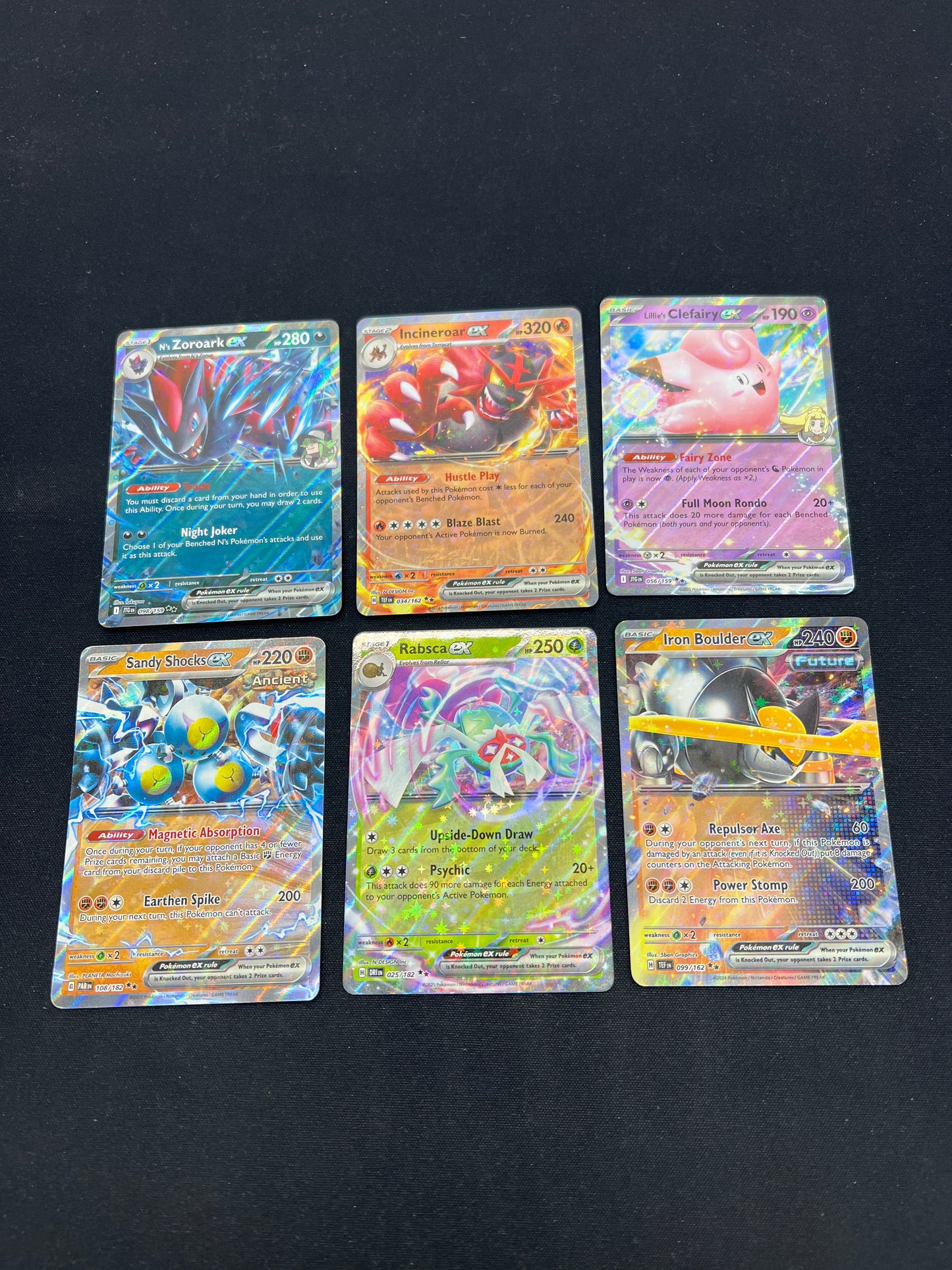 Auction Lot 77: Pokemon Cards Lot of 6 SV Era EX Double Rares Conditions Vary