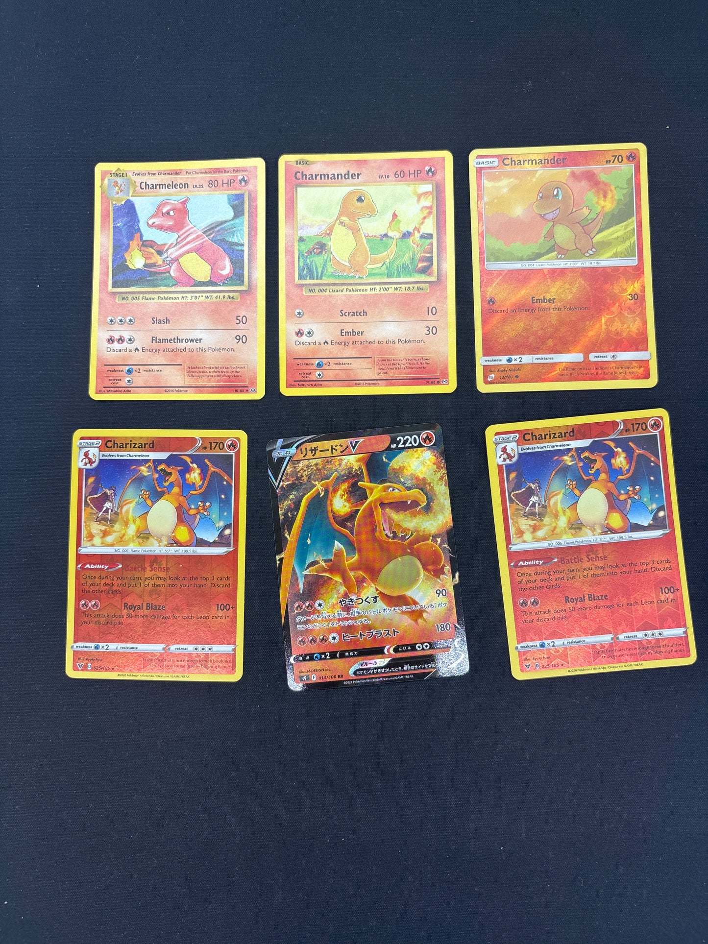 Auction Lot 59: Charizard Evolutions Line Card Lot Conditions Vary