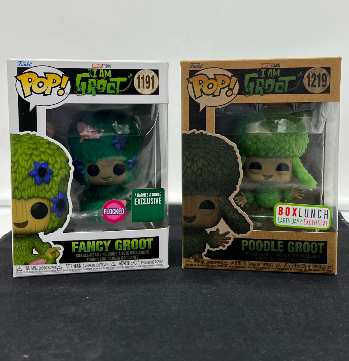 Auction Lot 56: POP Funko I Am Groot Special Editions 1191 1219 Lot of 2 Figures