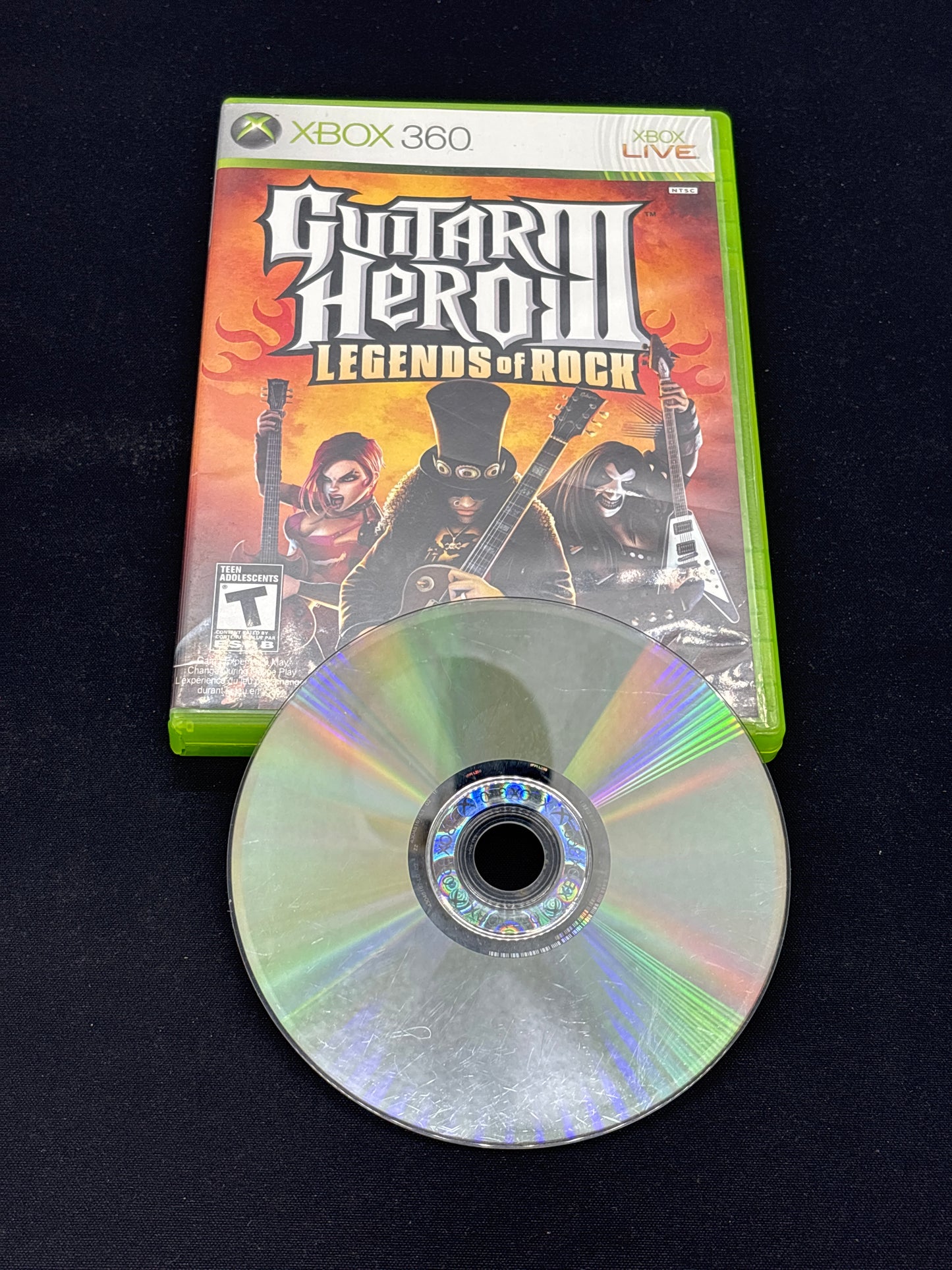 Auction Lot 151: XBOX 360 Guitar Hero 3 Legends of Rock With Case & Disc