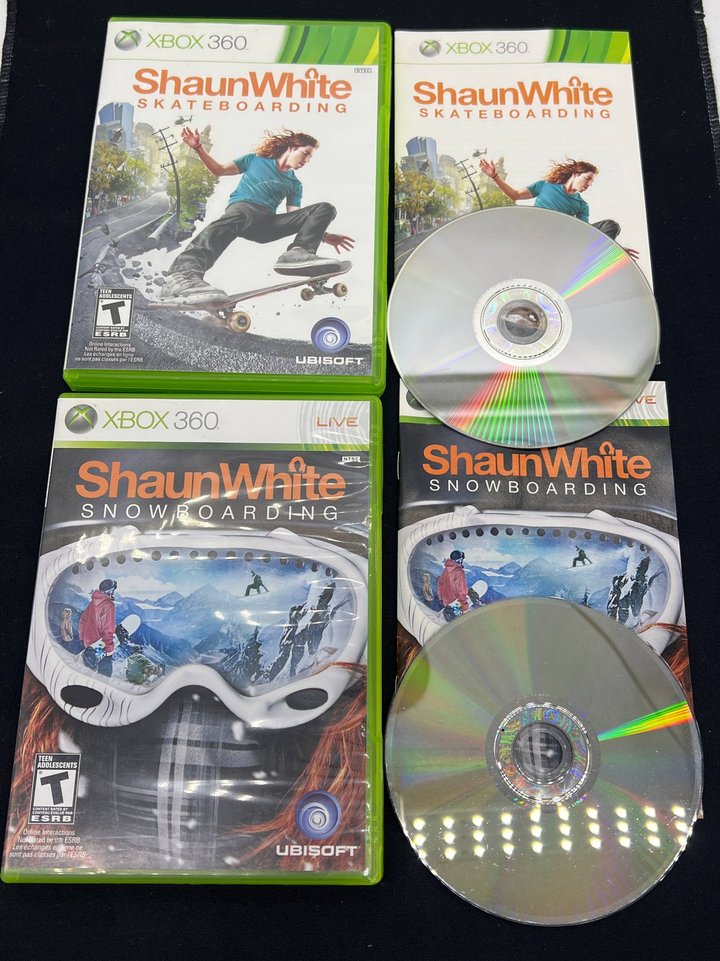Auction Lot 212: XBOX 360 Video Game Lot of 2 Shaun White Skateboarding Shaun White Snowboarding CIB