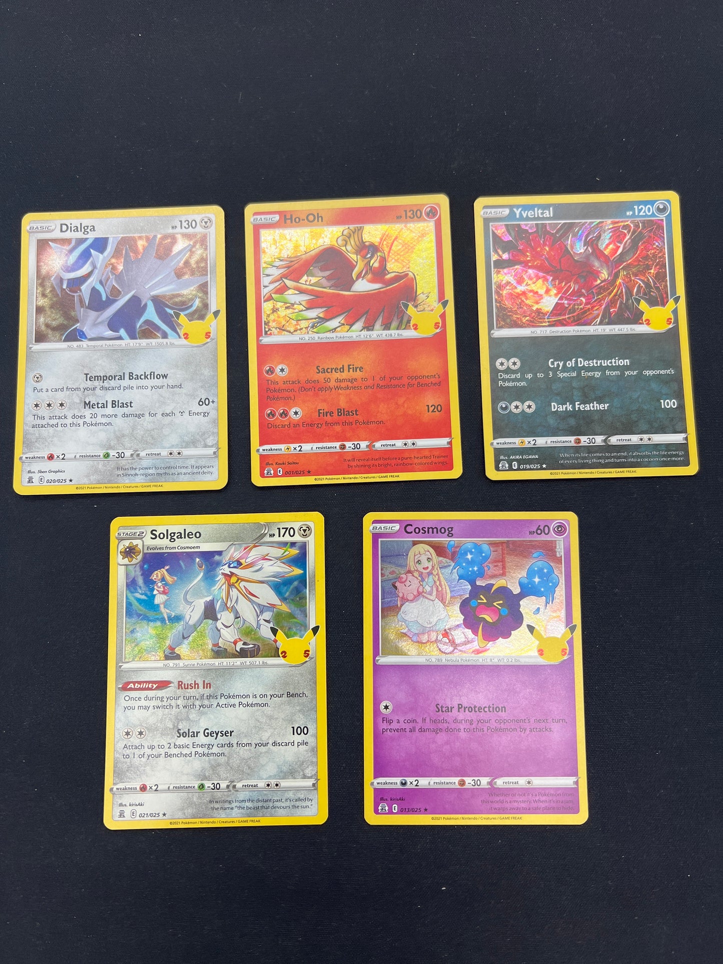Auction Lot 457: Pokémon Cards Lot of 5 Celebrations Holo Conditions Vary