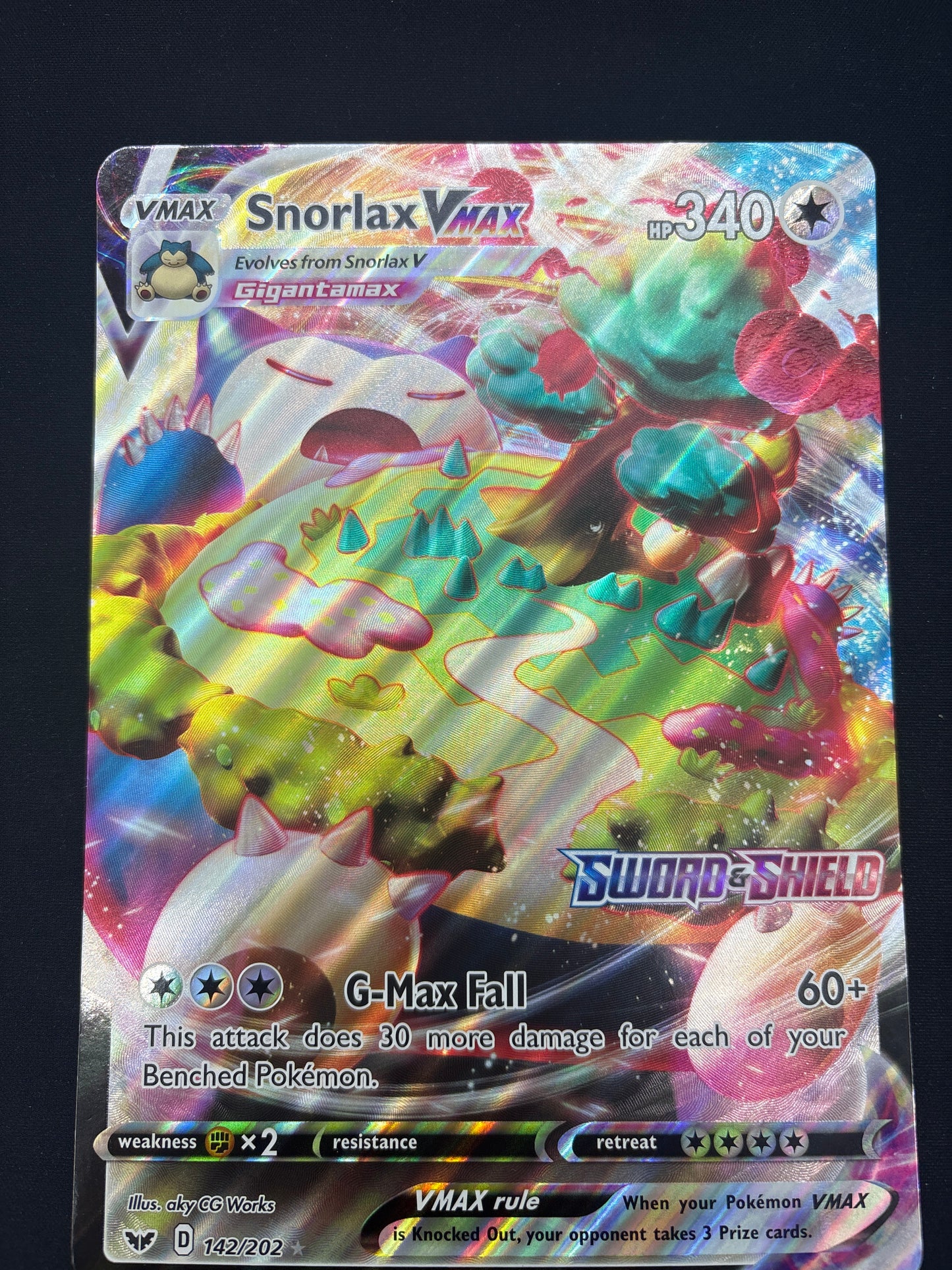 Auction Lot 384: Pokemon Card Snorlax VMAX SWSH Jumbo Promo Conditions Vary
