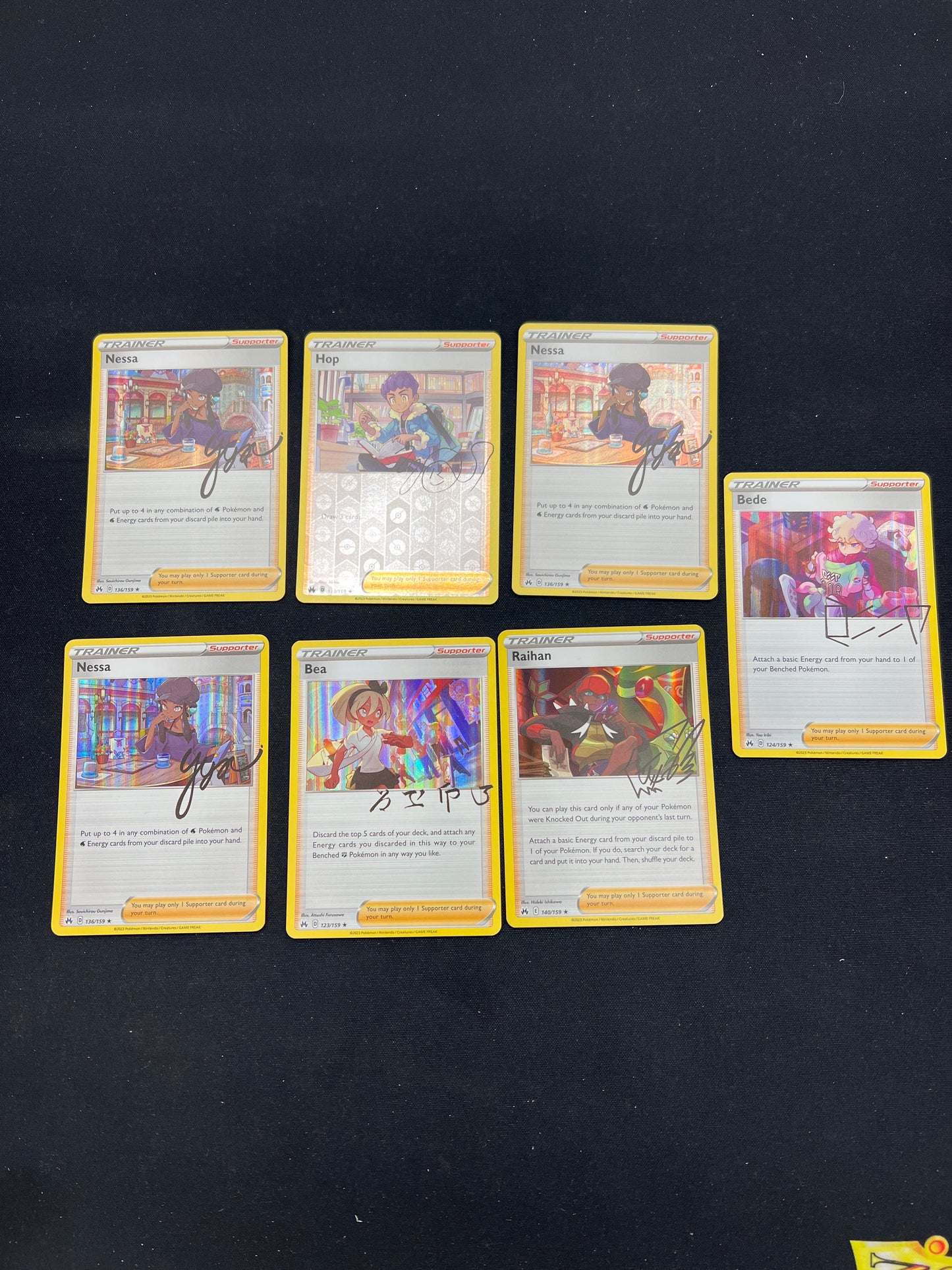 Auction Lot 171: Pokemon Cards Lot of 7 Assorted Signature Holos Crown Zenith Conditions Vary