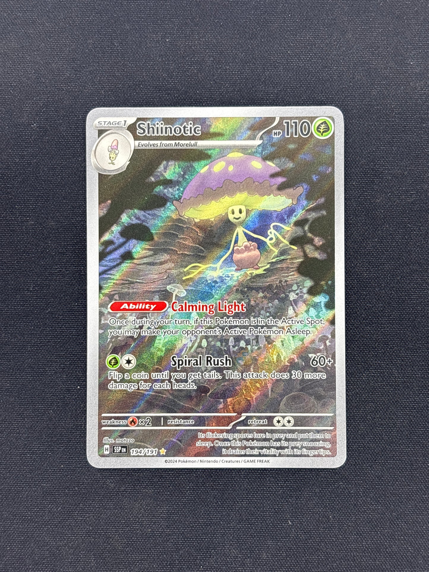 Auction Lot 314: Pokemon Shiinotic Illustration Rare Card Conditions Vary