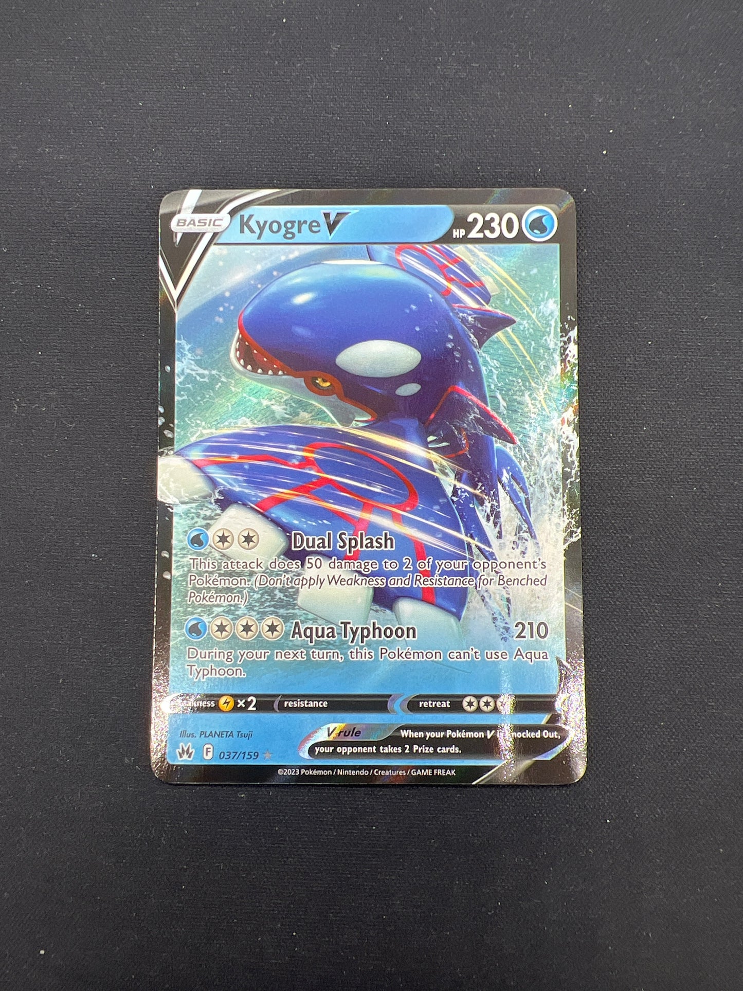 Auction Lot 247: Pokemon Card Kyogre V Crown Zenith Conditions Vary