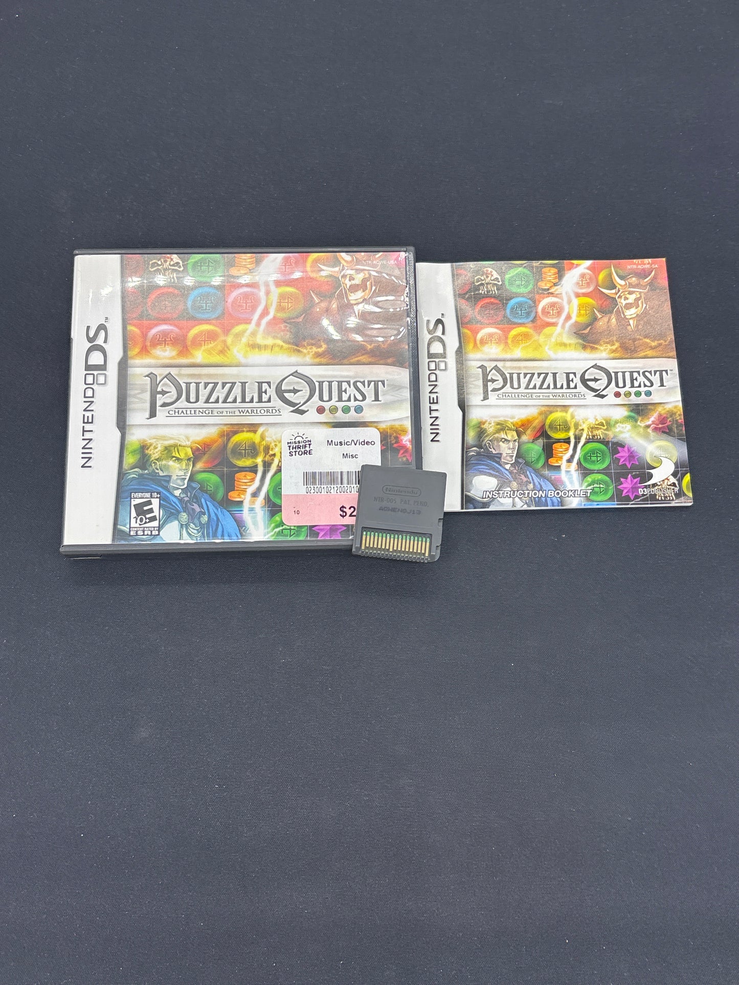 Auction Lot 203: Puzzle Quest Video Game Nintendo DS CIB