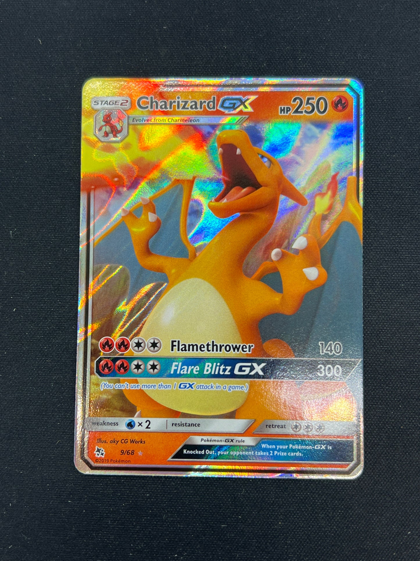 Auction Lot 146: Pokemon Cards Charizard GX Full Art Condition Vary
