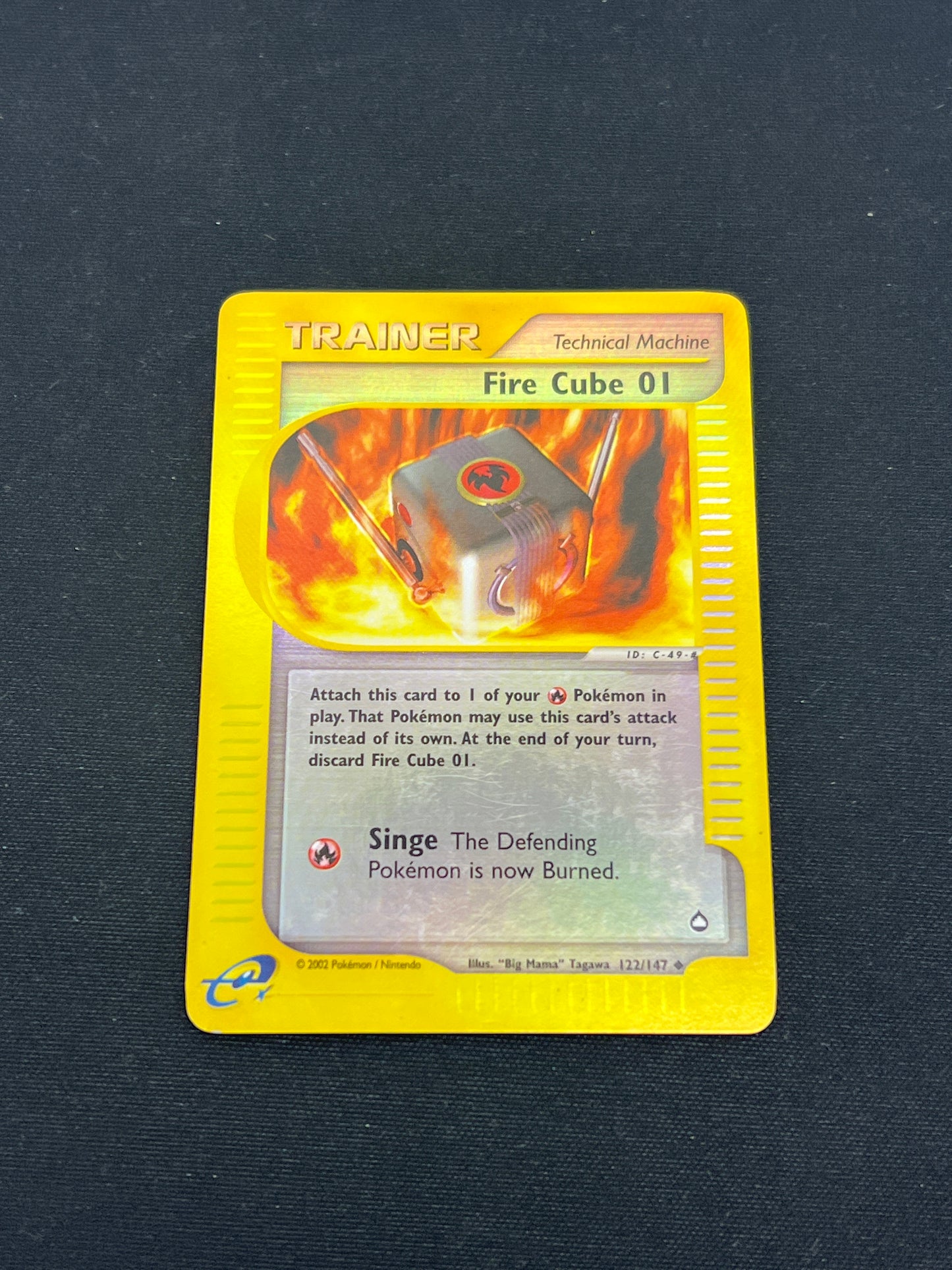 Auction Lot 253: Pokemon Cards Fire Cube 01 Reverse Holo Aquapolis Condition Vary