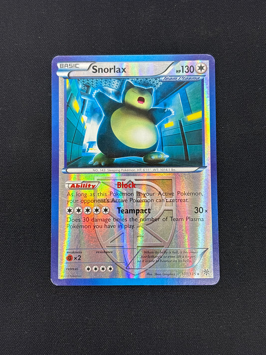 Auction Lot 32: Snorlax Reverse Holo Pokemon Plasma Storm Card Conditions Vary