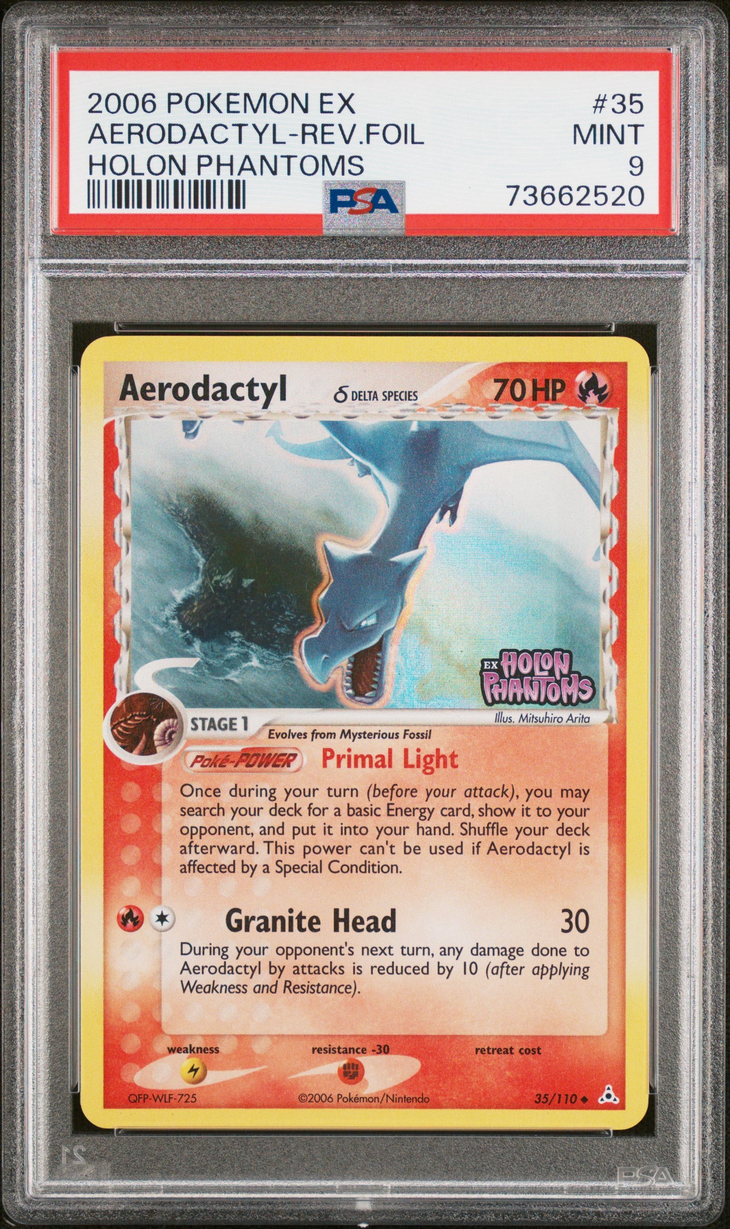 Aerodactyl Rev. Foil PSA 9