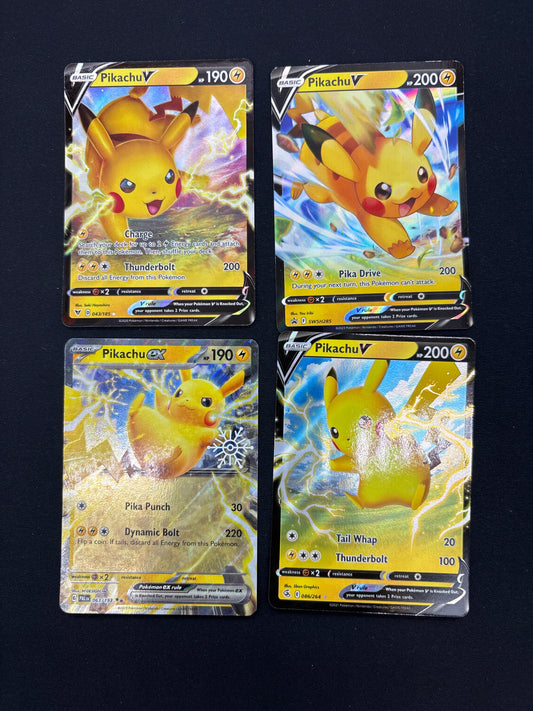 Auction Lot 31: Pikachu EX and V Card Lot Conditions Vary