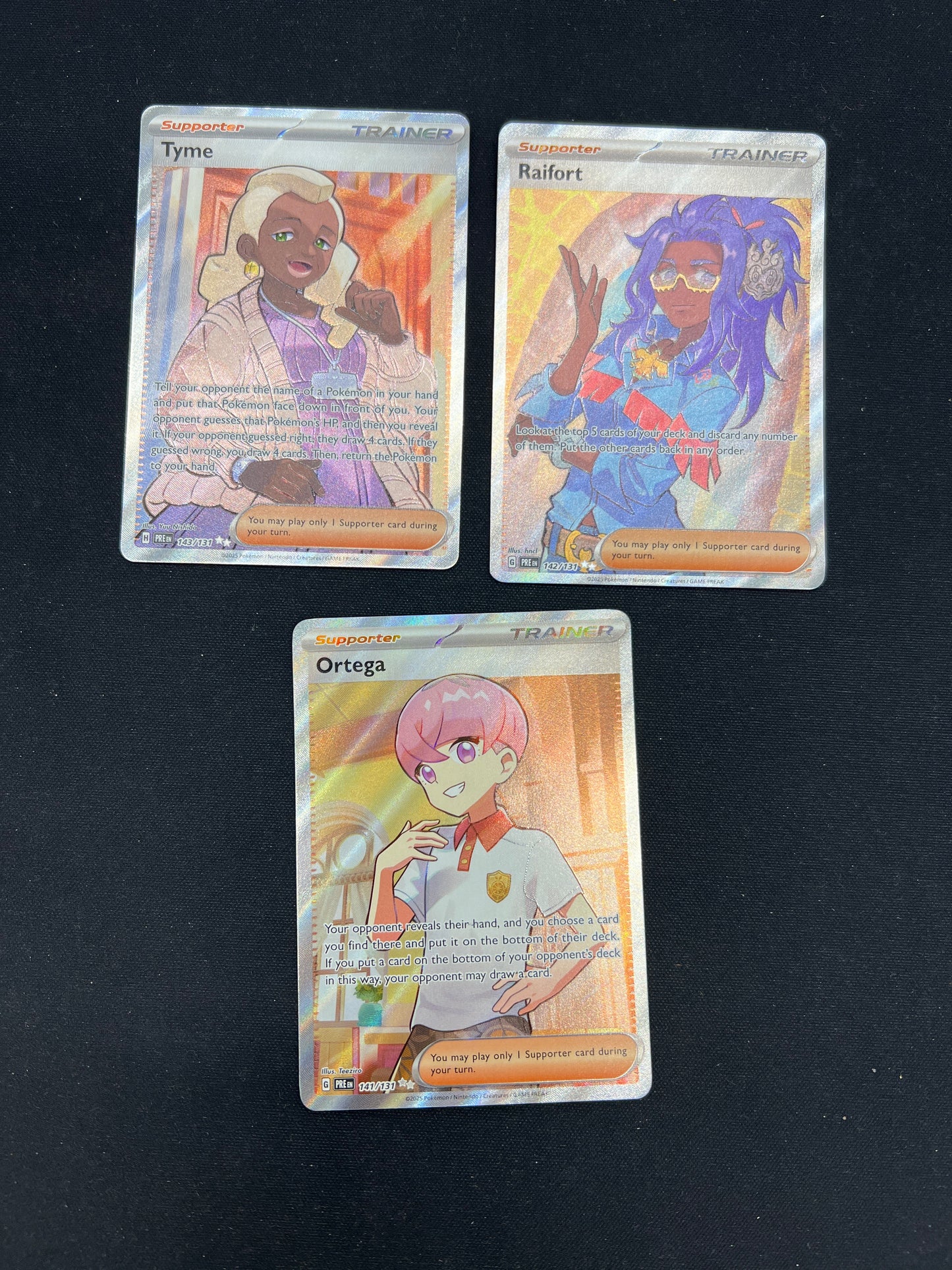 Auction Lot 295: Pokemon Cards Prismatic Evolutions Full Art Trainer Lot Conditions Vary