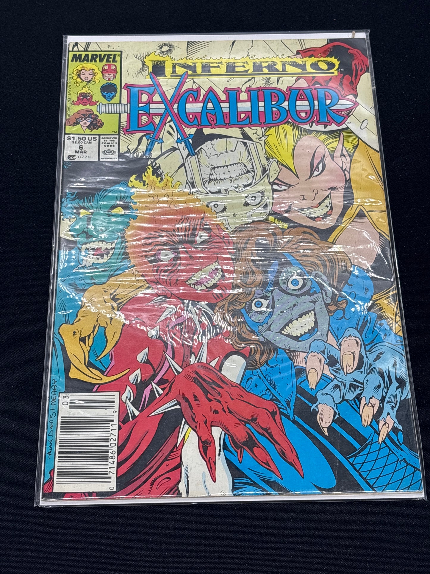 Auction Lot 87: Marvel Comics Inferno Excalibur Issue 6 Comic Book