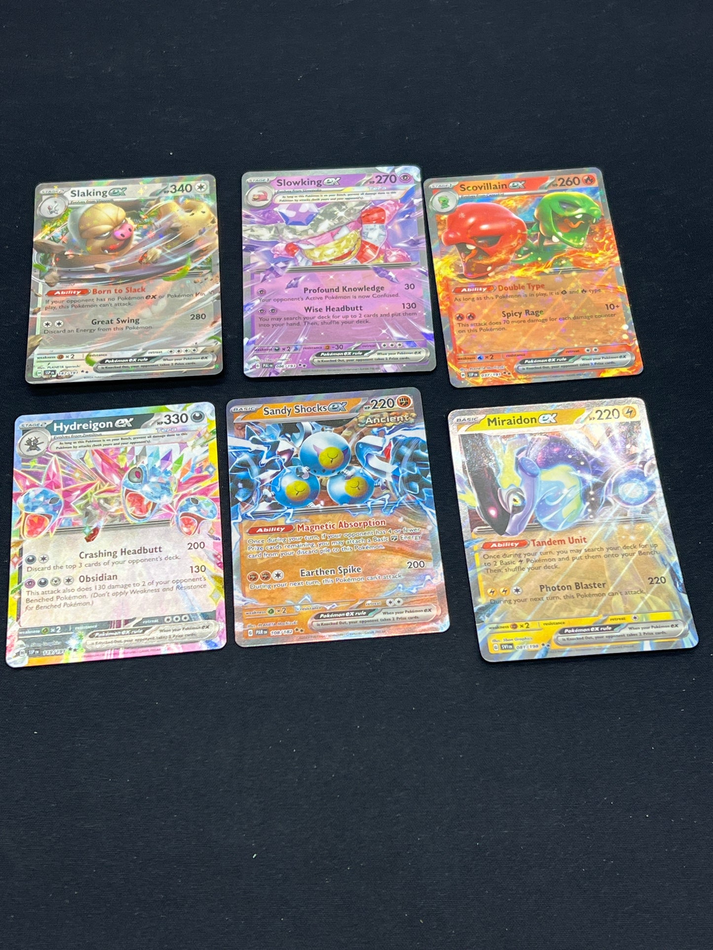 Auction Lot 367: Pokemon Cards Lot of 6 Assorted SV EX Conditions Vary