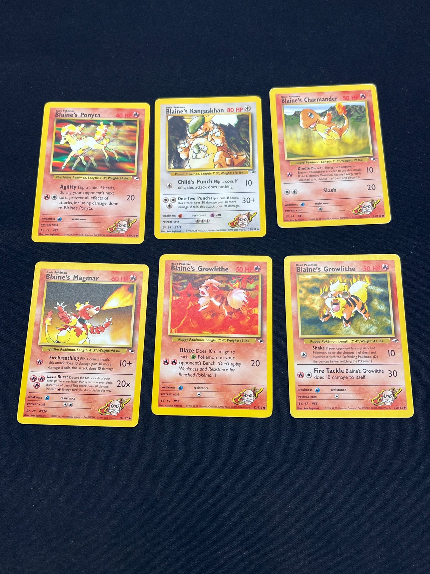 Auction Lot 81: Pokemon Cards Lot of 6 Gym Challenge Blaine's Common Uncommon Conditions Vary