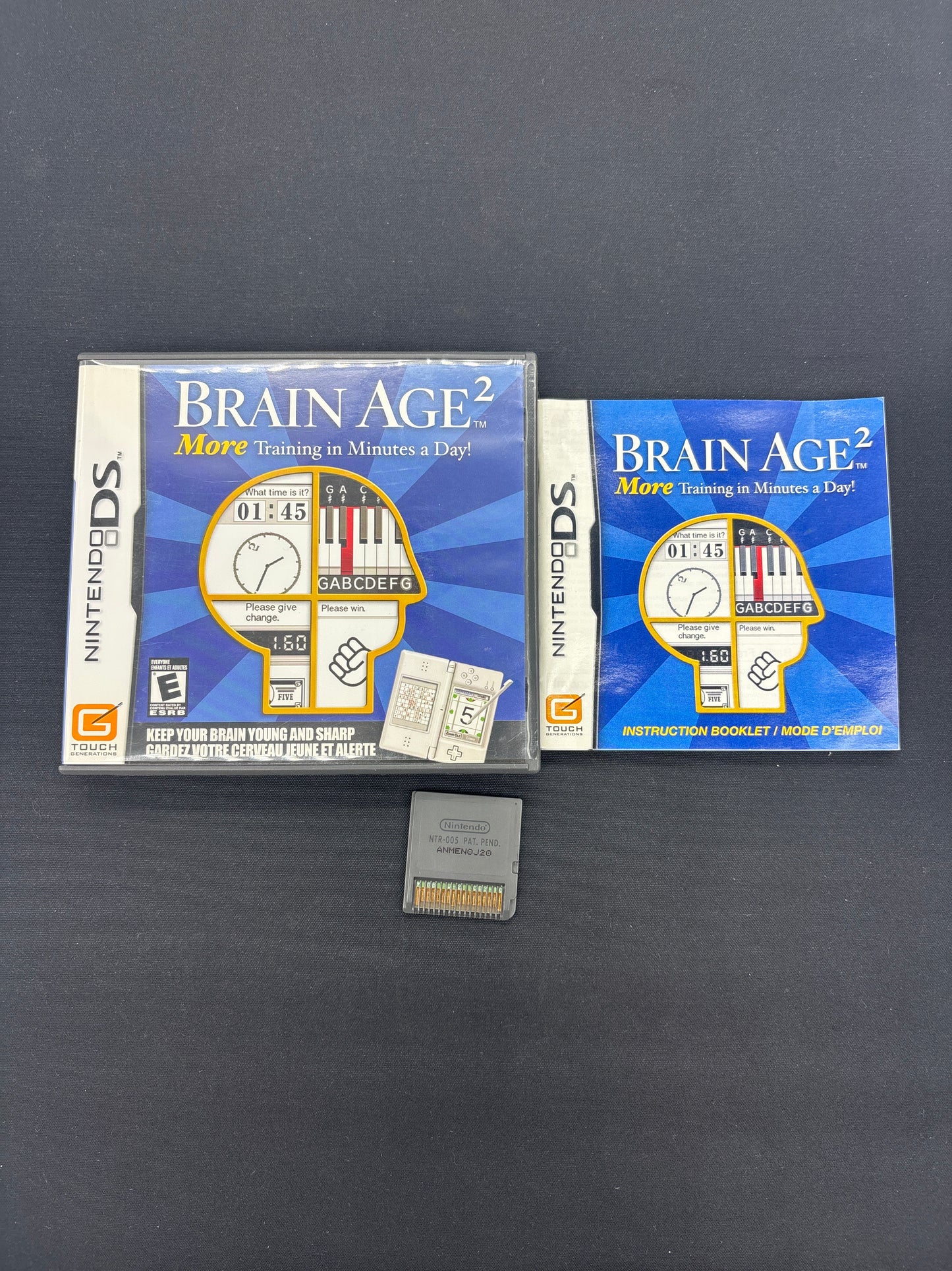Auction Lot 173: Brain Age 2 Video Game Nintendo DS CIB