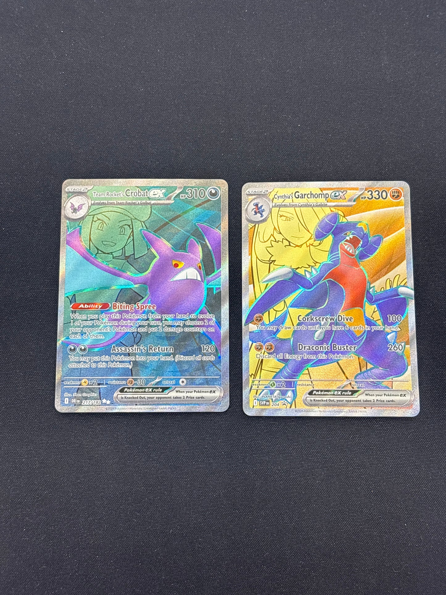 Auction Lot 461: Pokemon Cards Lot of 2 Destined Rivals Promo Full Art EX Ultra Rares Conditions Vary