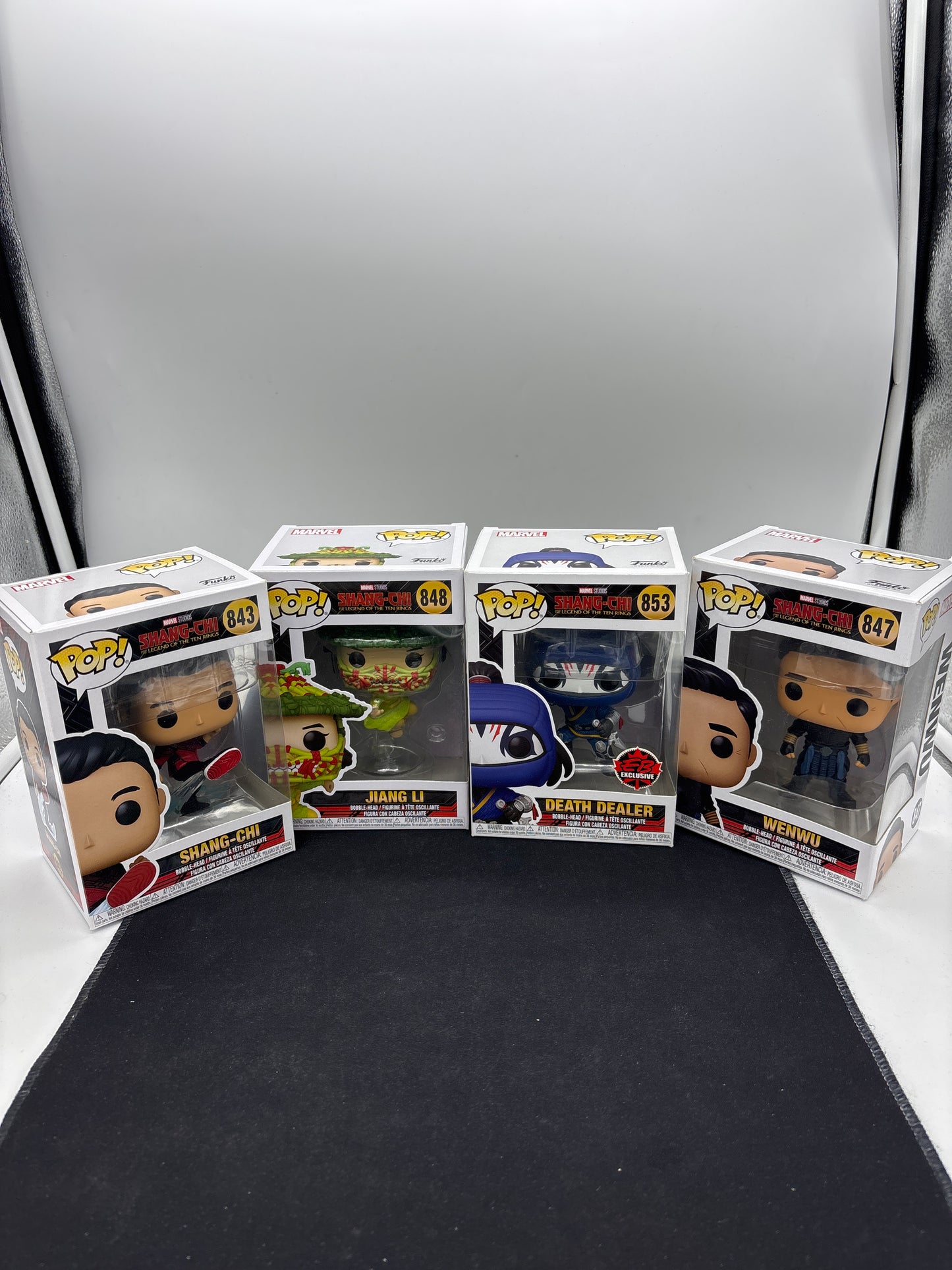 Auction Lot 61: POP Funko Shang-chi Marvel 843 847 848 853 Figures