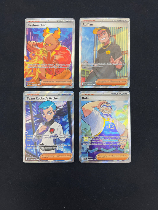 Auction Lot 428: Pokemon Cards Assorted Lot of 4 Full Art Trainers Conditions Vary