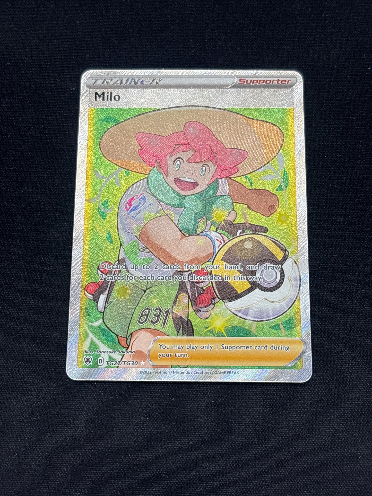 Auction Lot 168: Pokemon Cards Milo TG27 Full Art Condition Vary