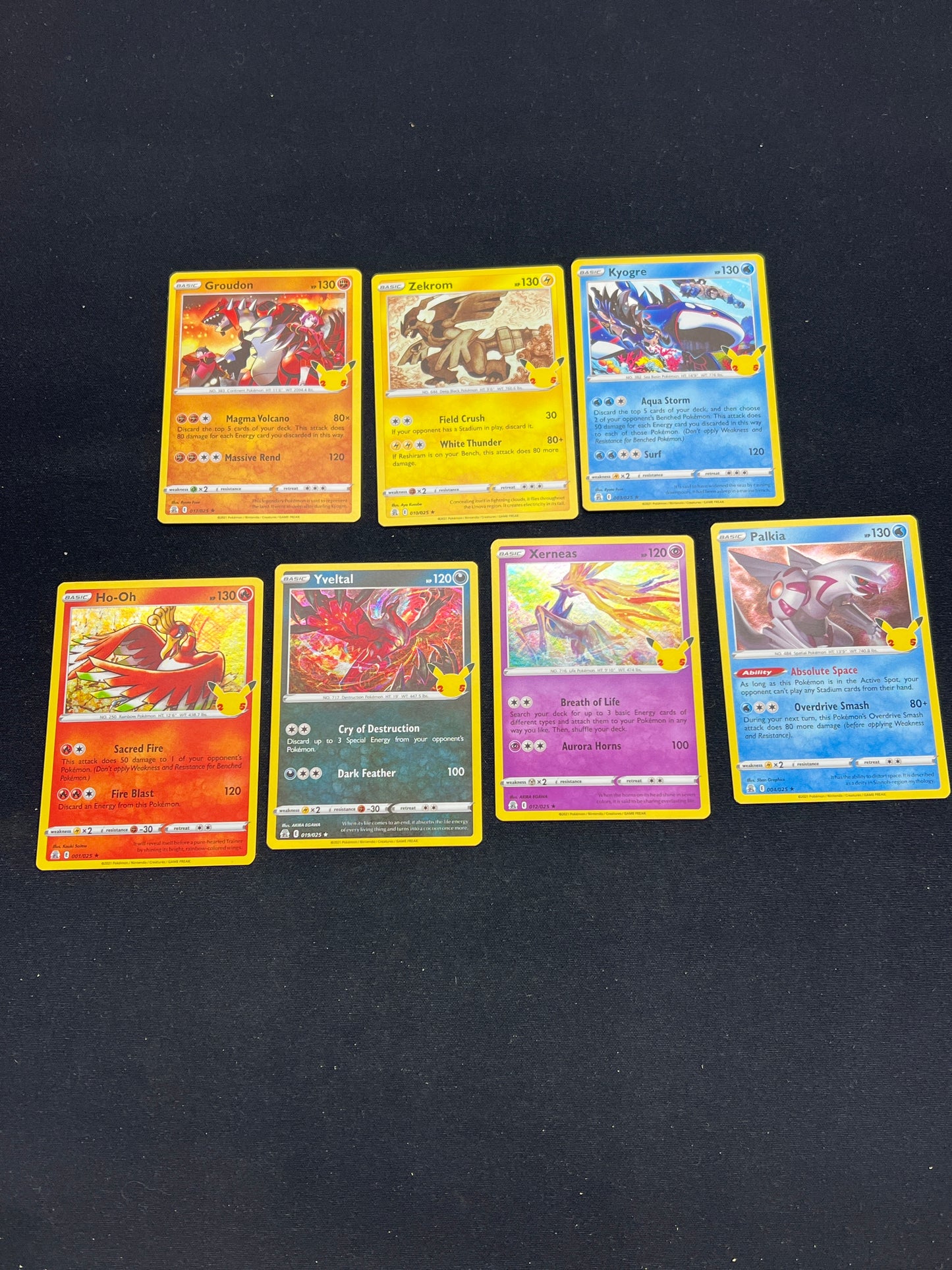 Auction Lot 279: Pokemon Cards Lot of 7 Assorted Holos Celebrations Conditions Vary