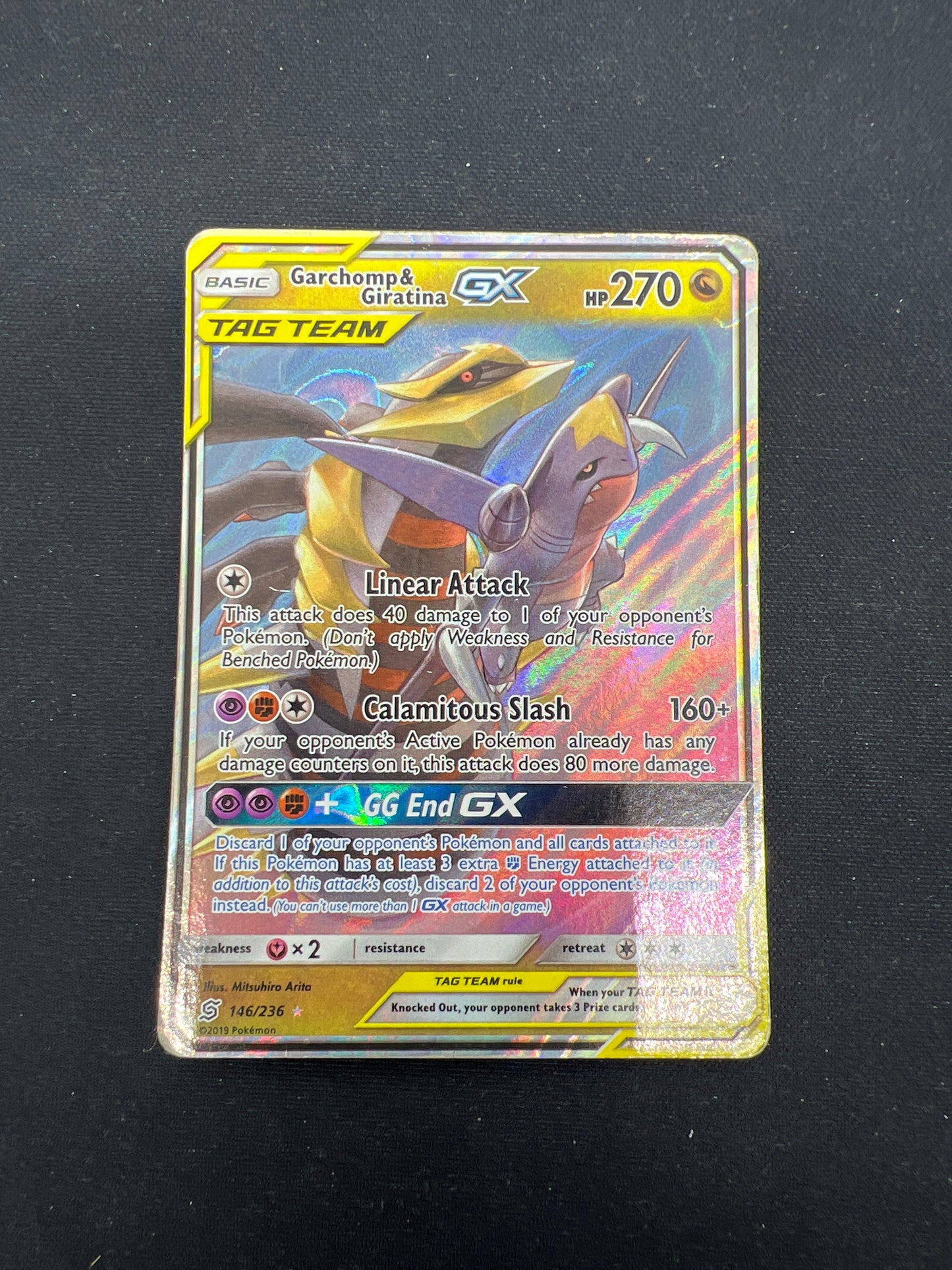 Auction Lot 253: Pokemon Cards Garchomp & Giratina GX SM Unified Minds Conditions Vary