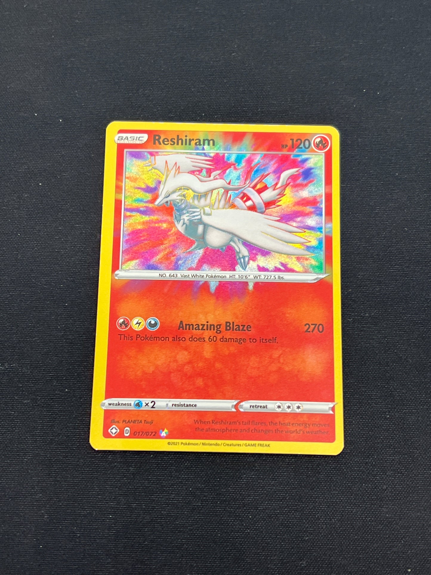 Auction Lot 317: Pokemon Cards Reshiram Amazing Rare Condition Vary