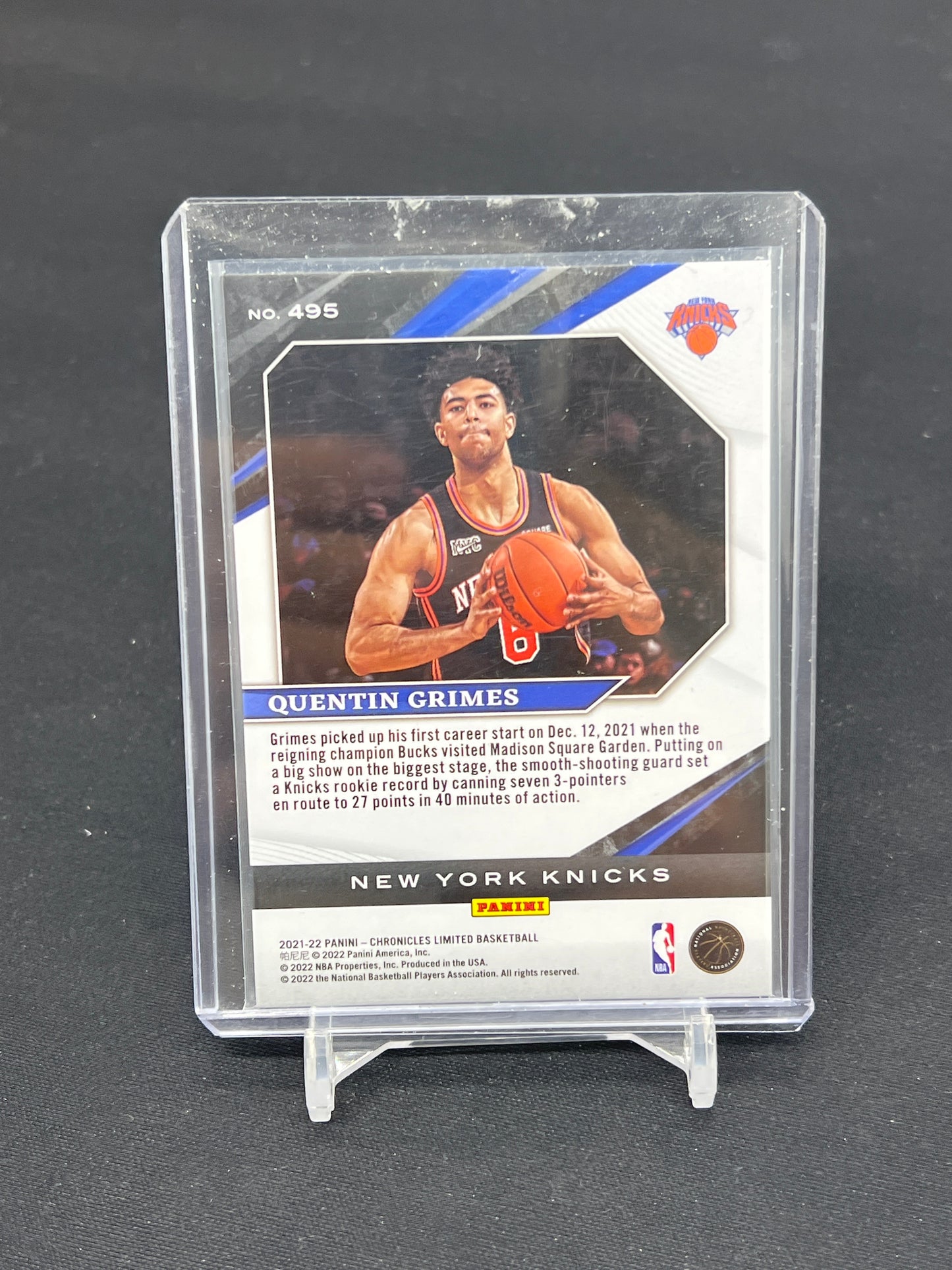 Auction Lot 374: Quentin Grimes RC 63/75 Panini Chronicles 21-22 Conditions Vary