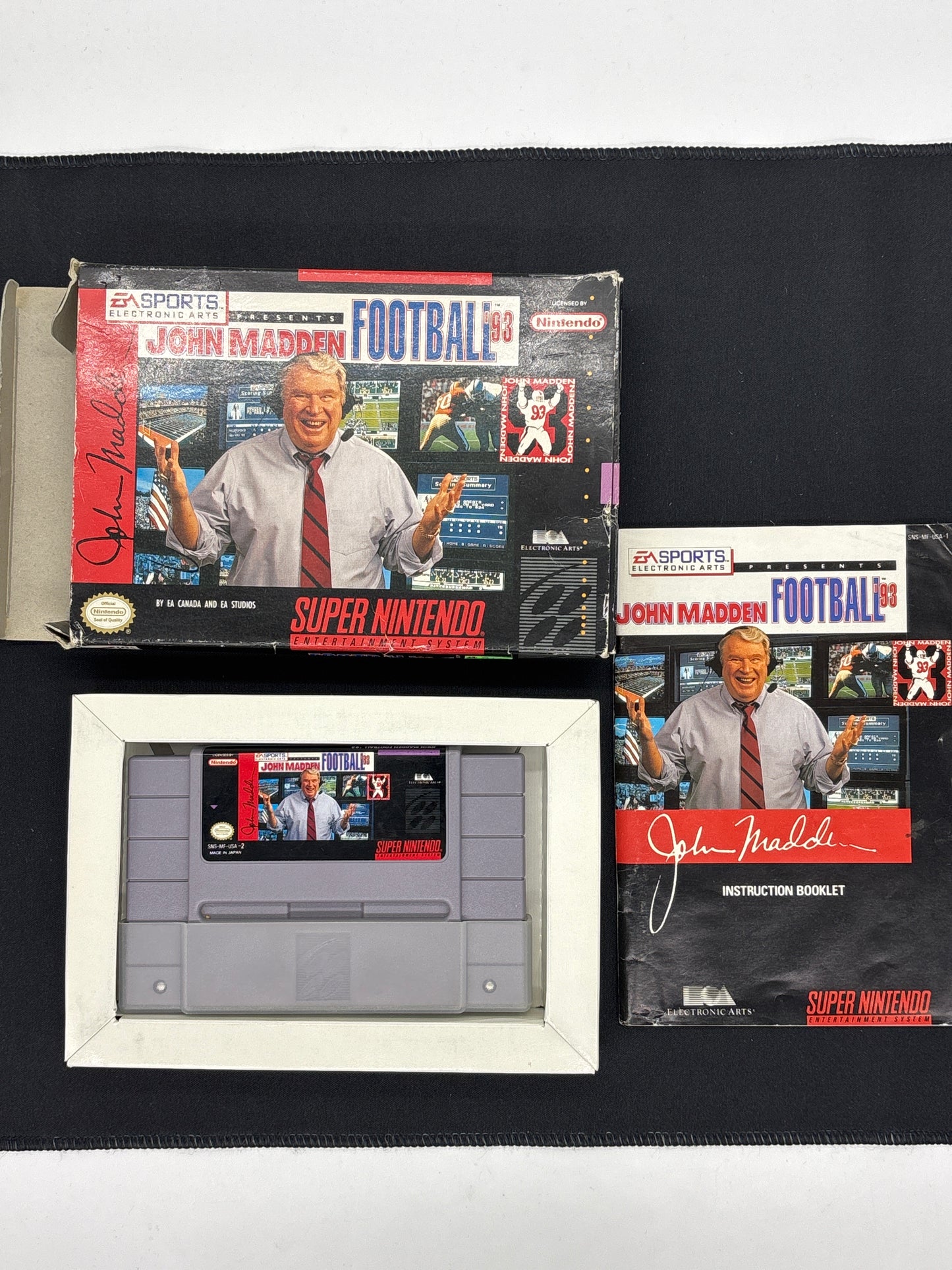 Auction Lot 155: Nintendo SNES John Madden 93 Football CIB
