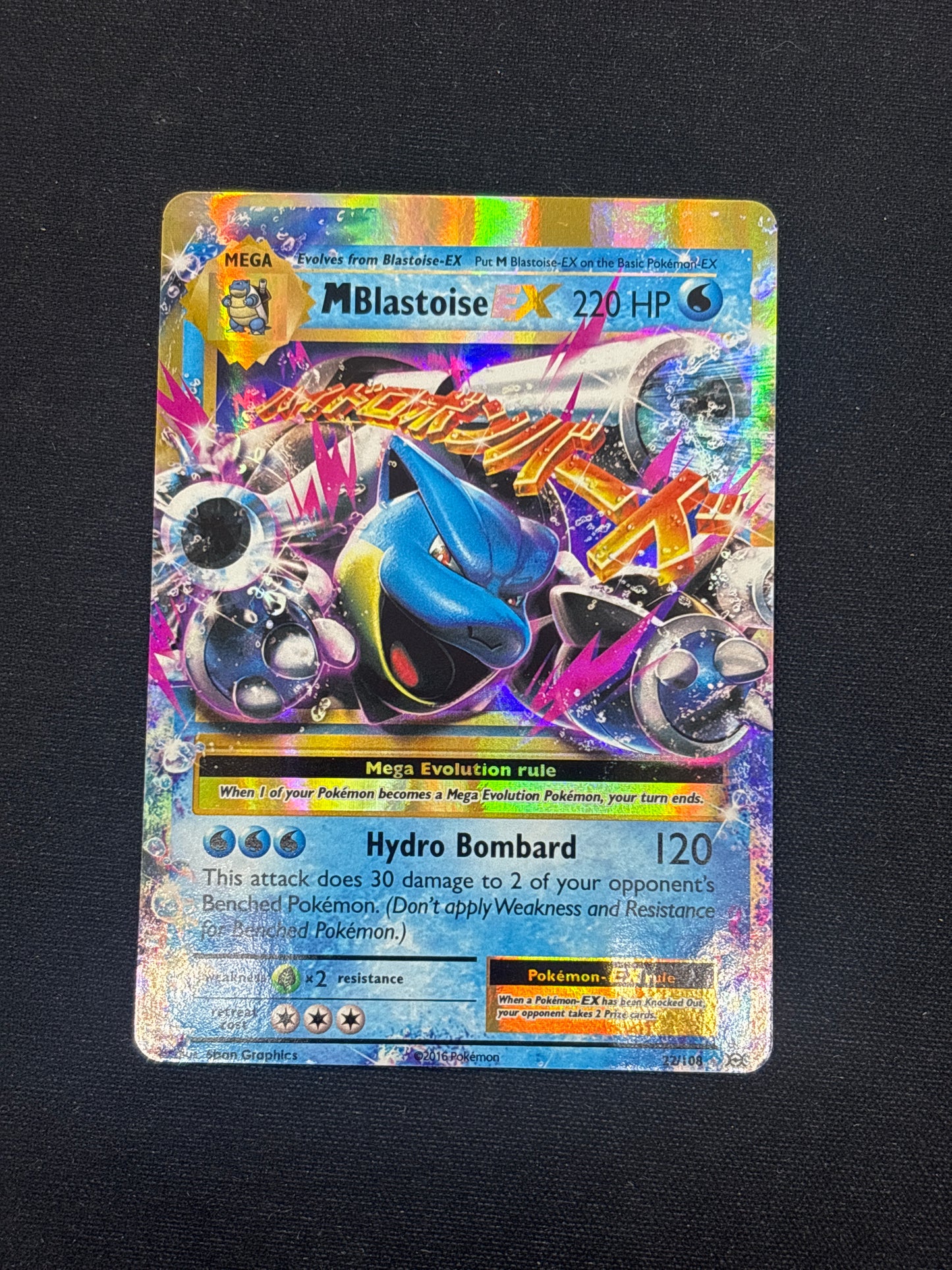 Auction Lot 12: Pokemon Card Mega Blastoise EX MISCUT Error Condition Vary