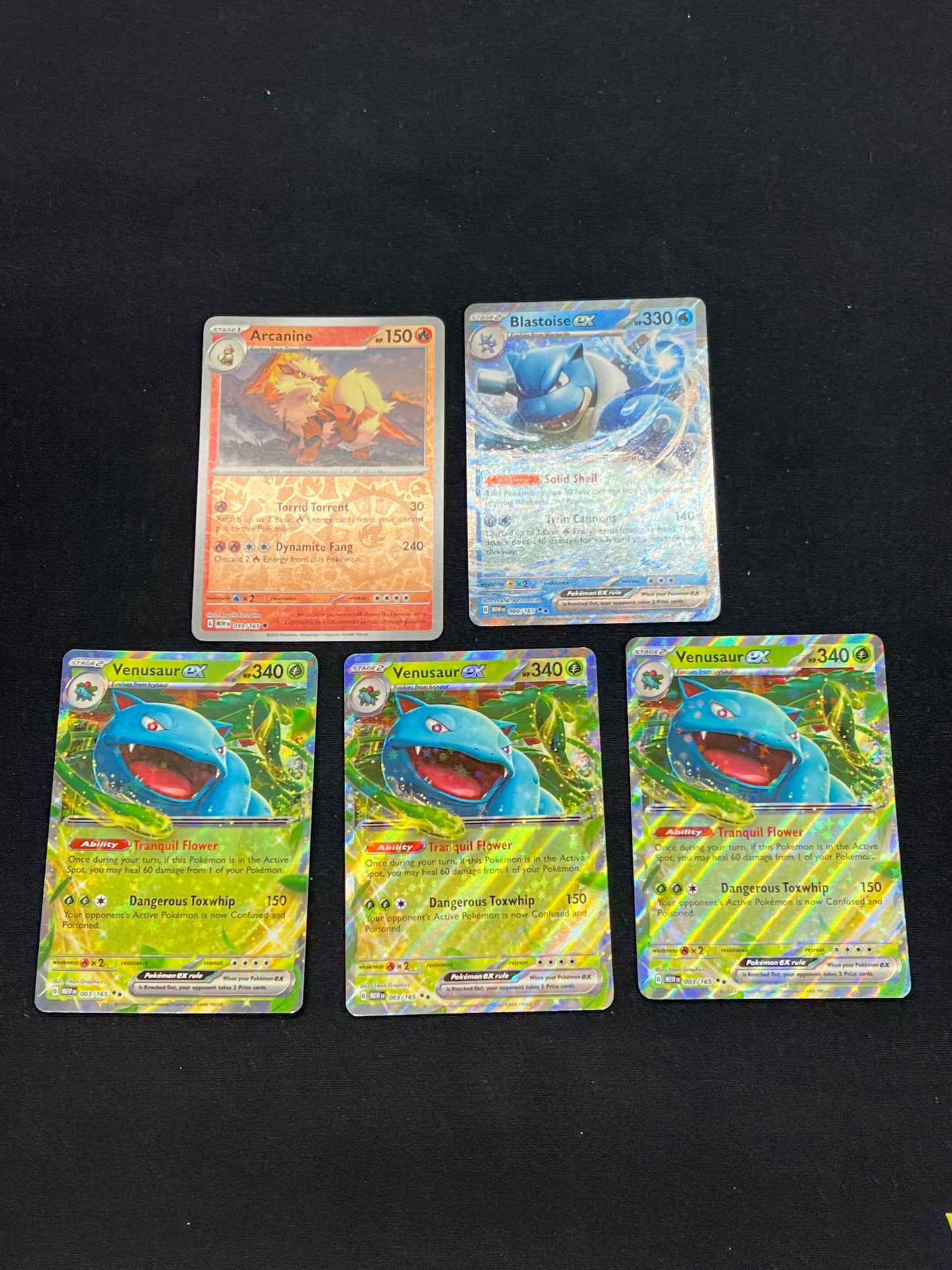 Auction Lot 219: Pokemon Cards Lot of 5 Assorted EX 151 Conditions Vary
