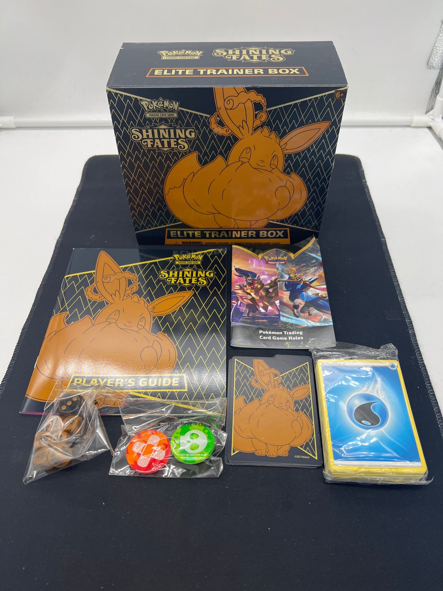 Auction Lot 196: Pokemon Shining Fates EMPTY ETB With Accessories