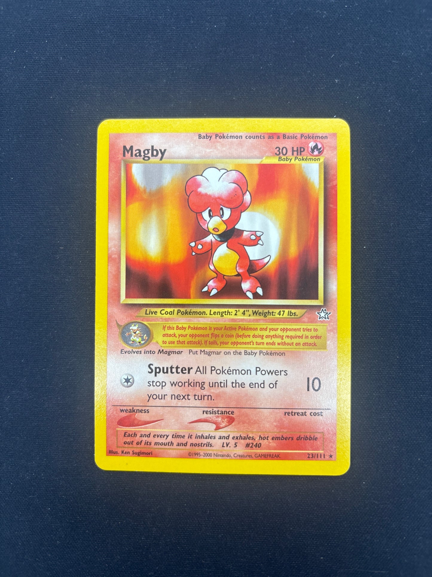 Auction Lot 22: Pokemon Card Magby Condition Vary