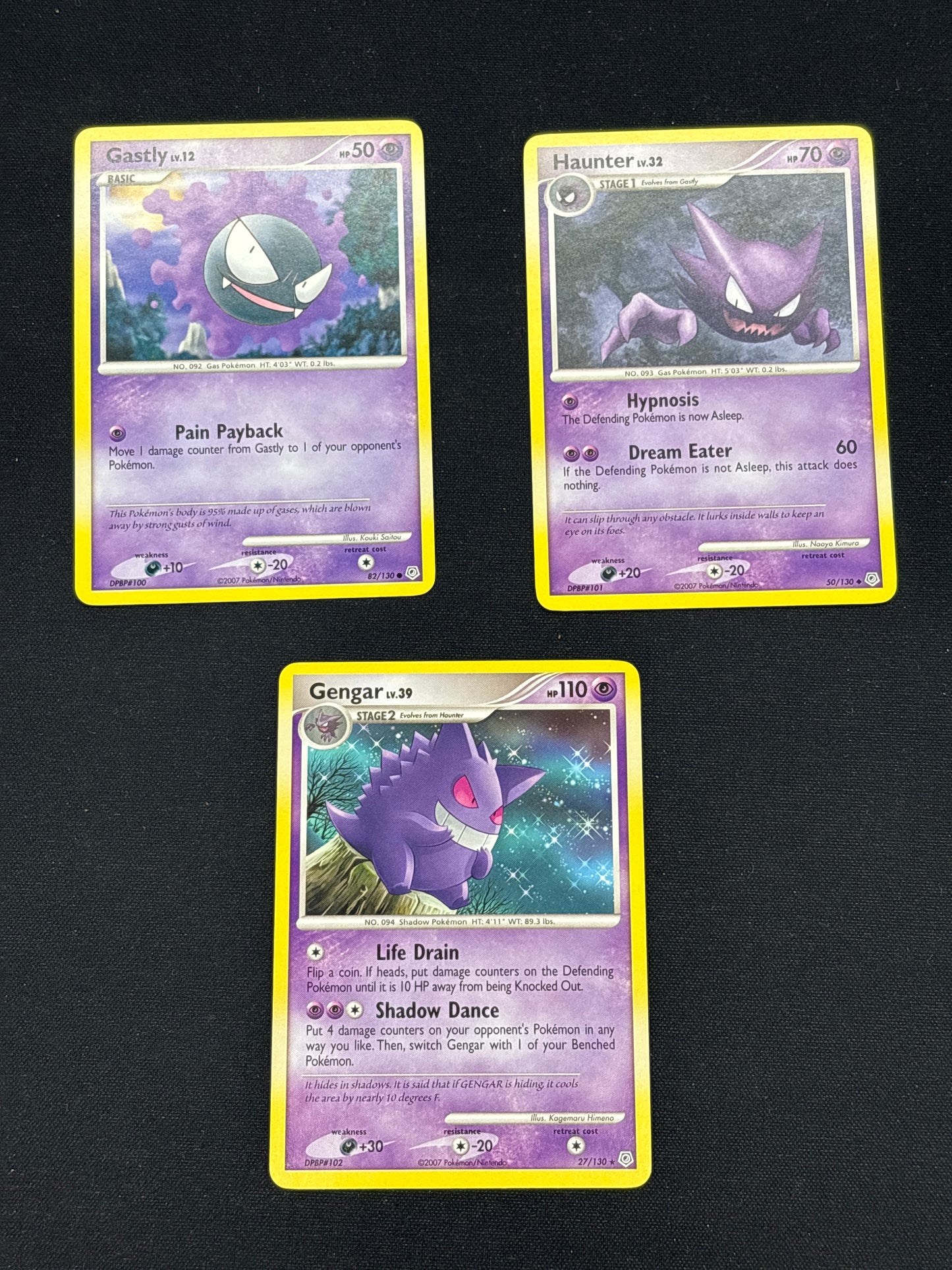 Auction Lot 3: Pokemon Cards Gengar Evolution Line Diamond Pearl Base Lot Conditions Vary