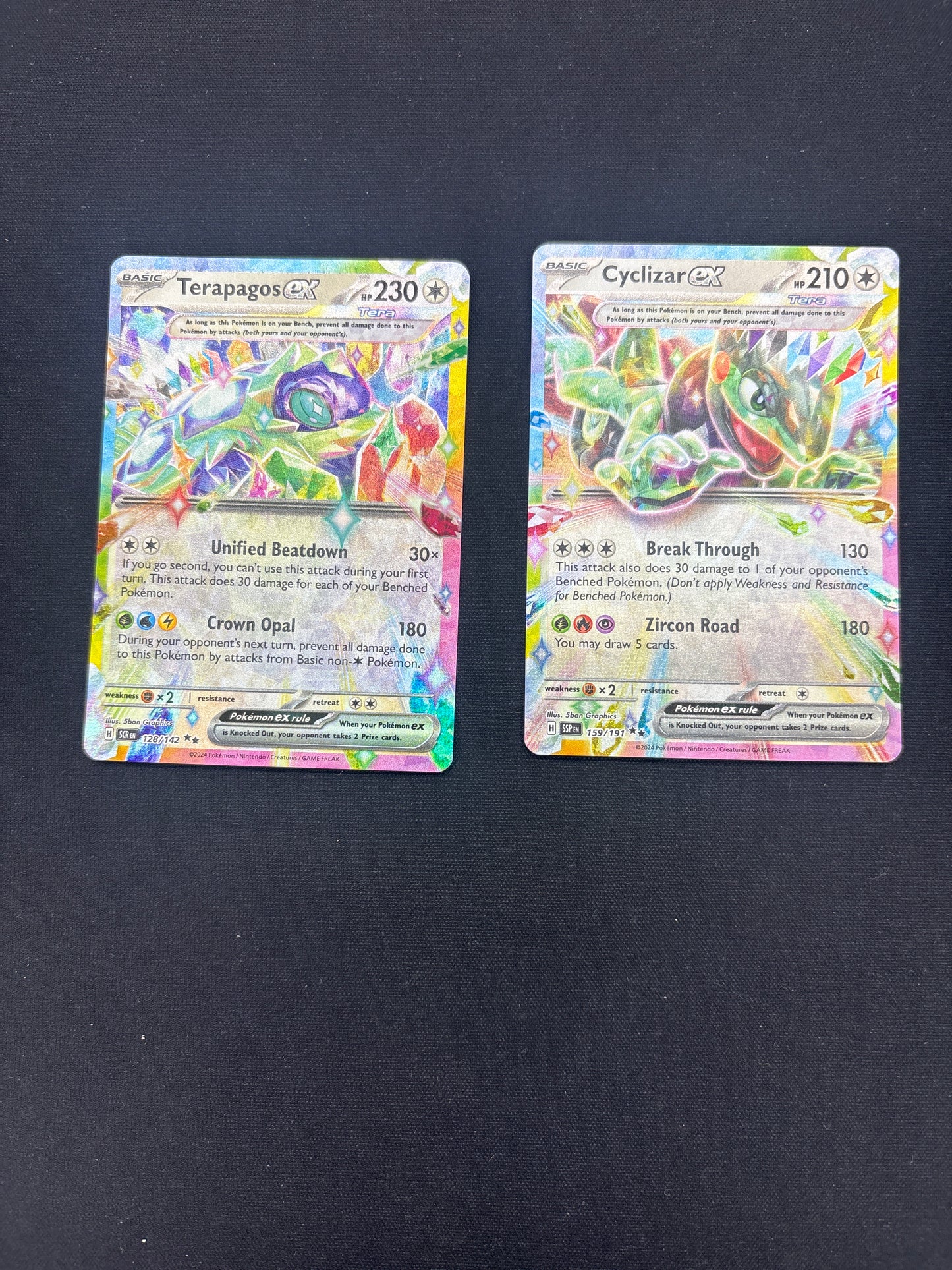 Auction Lot 118: Pokemon Cards Lot of 2 Tera EX Conditions Vary