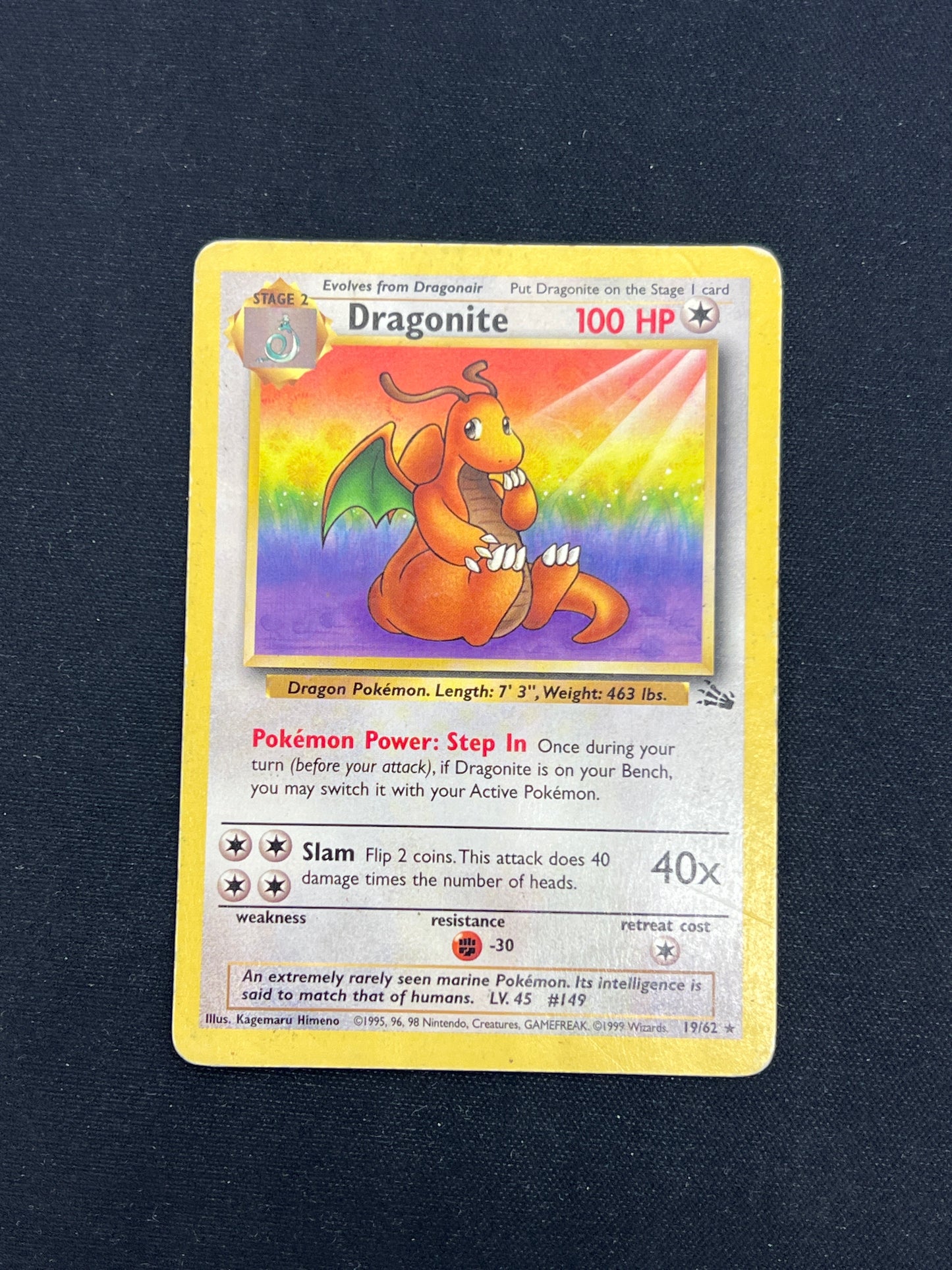 Auction Lot 54: Pokemon Cards Dragonite Non Holo Rare Fossil Unlimited Condition Vary
