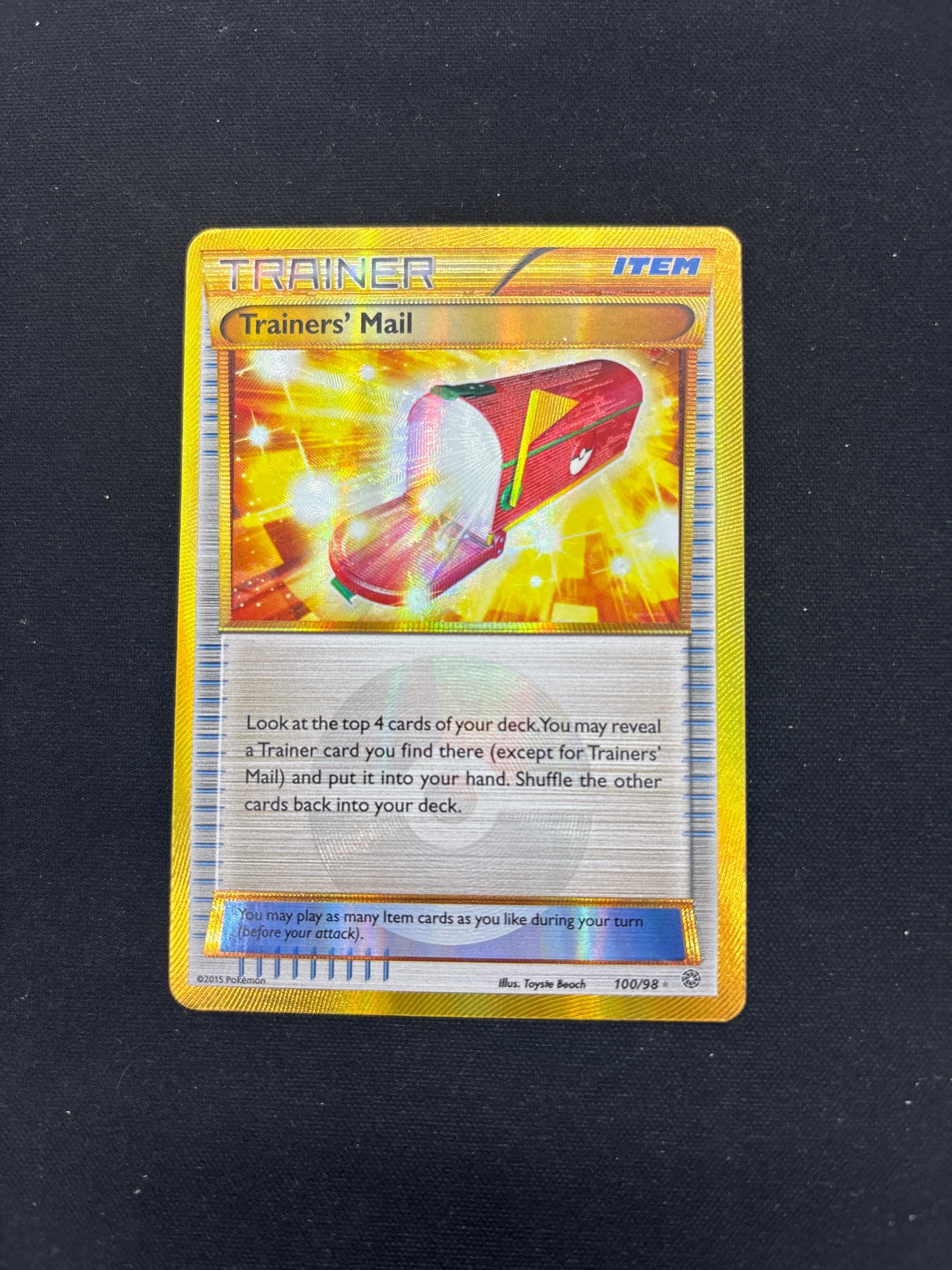 Auction Lot 233: Pokemon Card Trainer’s Mail Secret Rare Steam Siege Card Condition Vary
