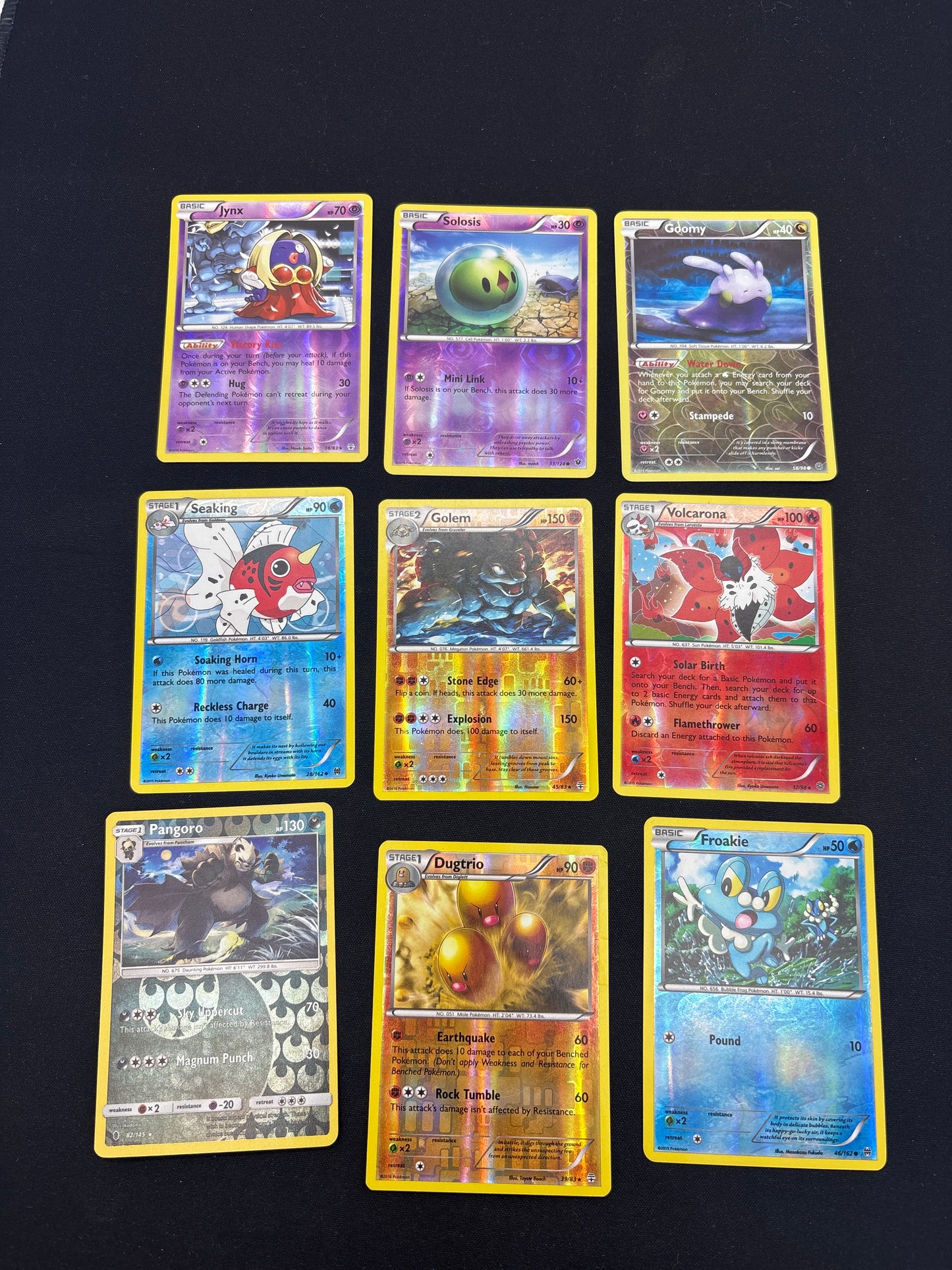 Auction Lot 144: Pokemon Cards Lot of 9 Assorted XY Reverse Holos Conditions Vary