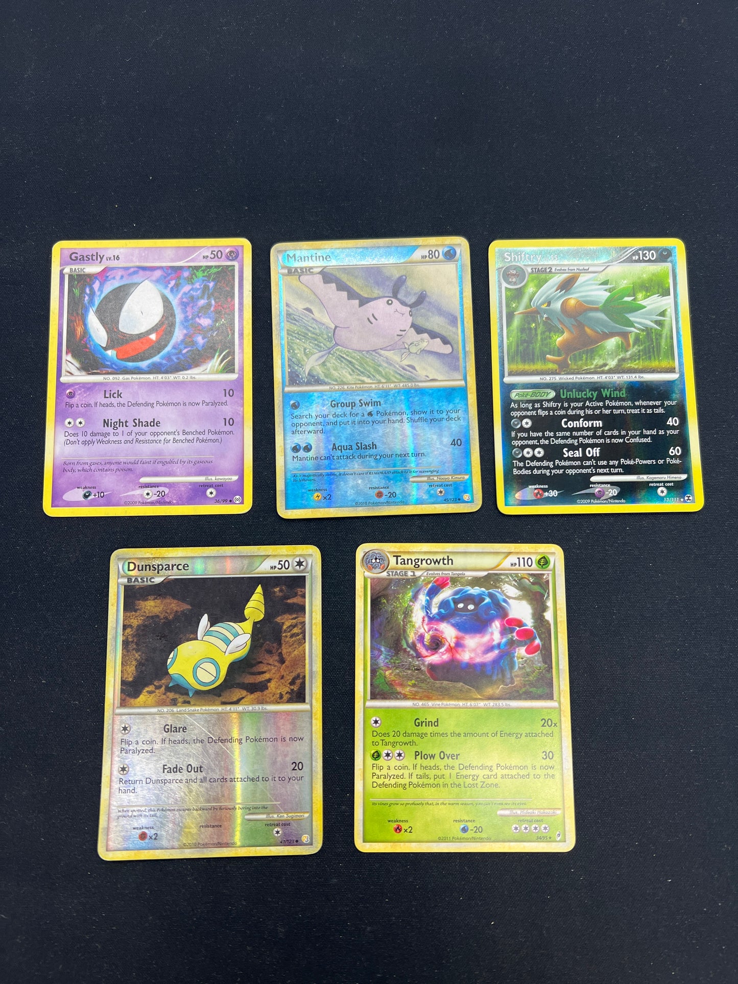 Auction Lot 144: Pokemon Cards Lot of 5 Mid Era Reverse Holos Commons Conditions Vary