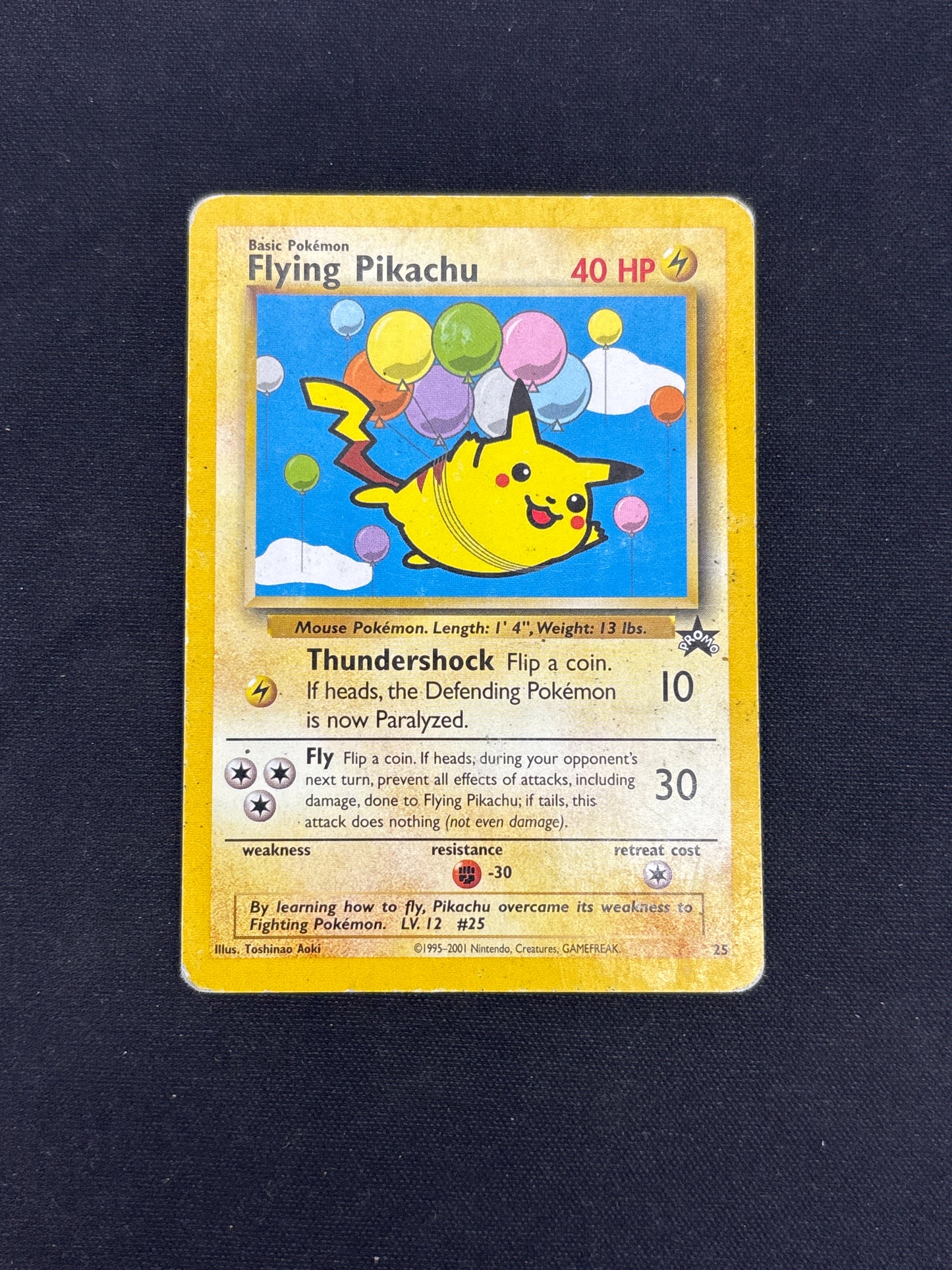 Auction Lot 413: Pokemon Cards Flying Pikachu WOTC Black Star Promo Condition Vary