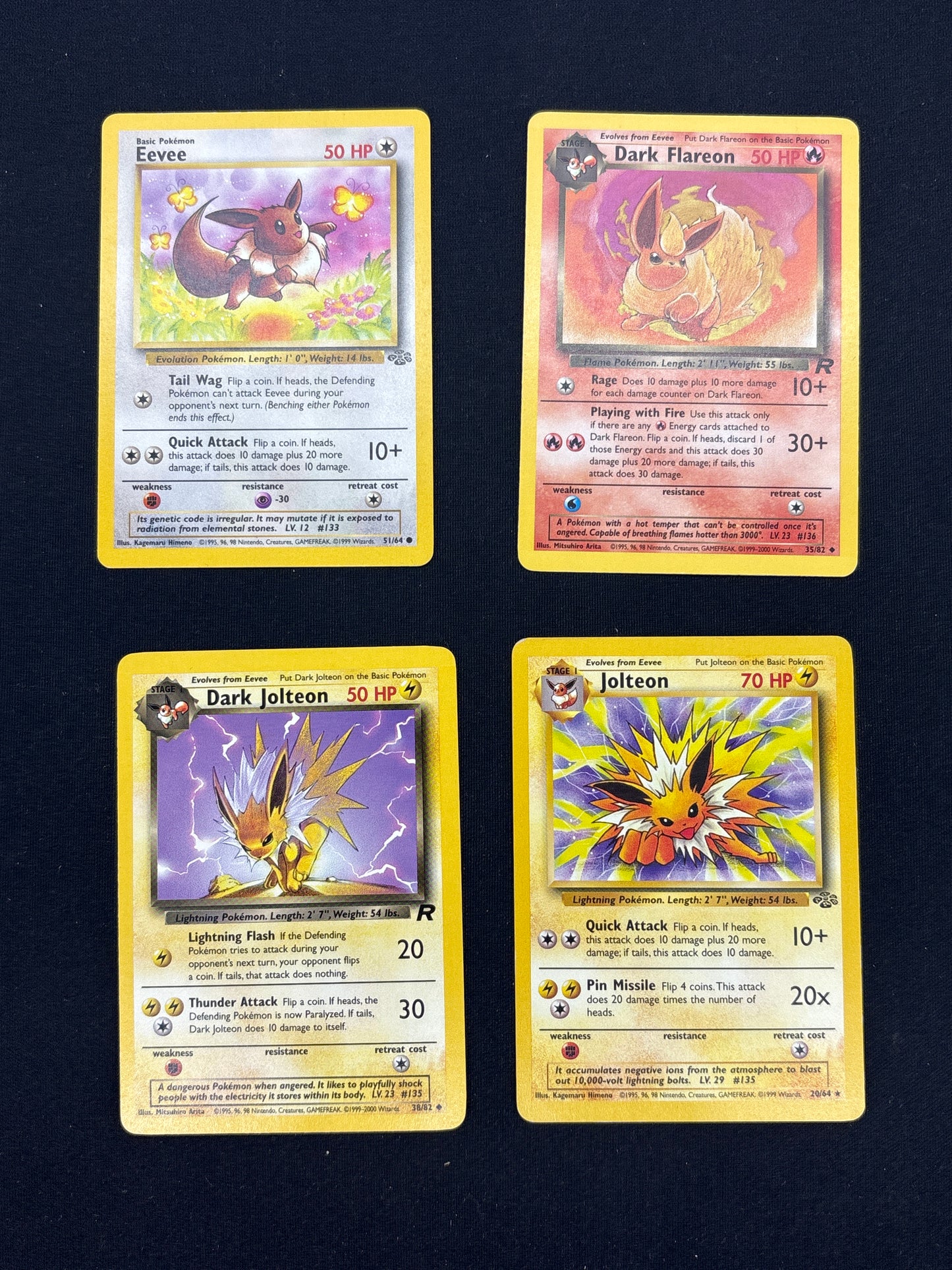 Auction Lot 105: Eeveelution WOTC Card Lot Conditions Vary