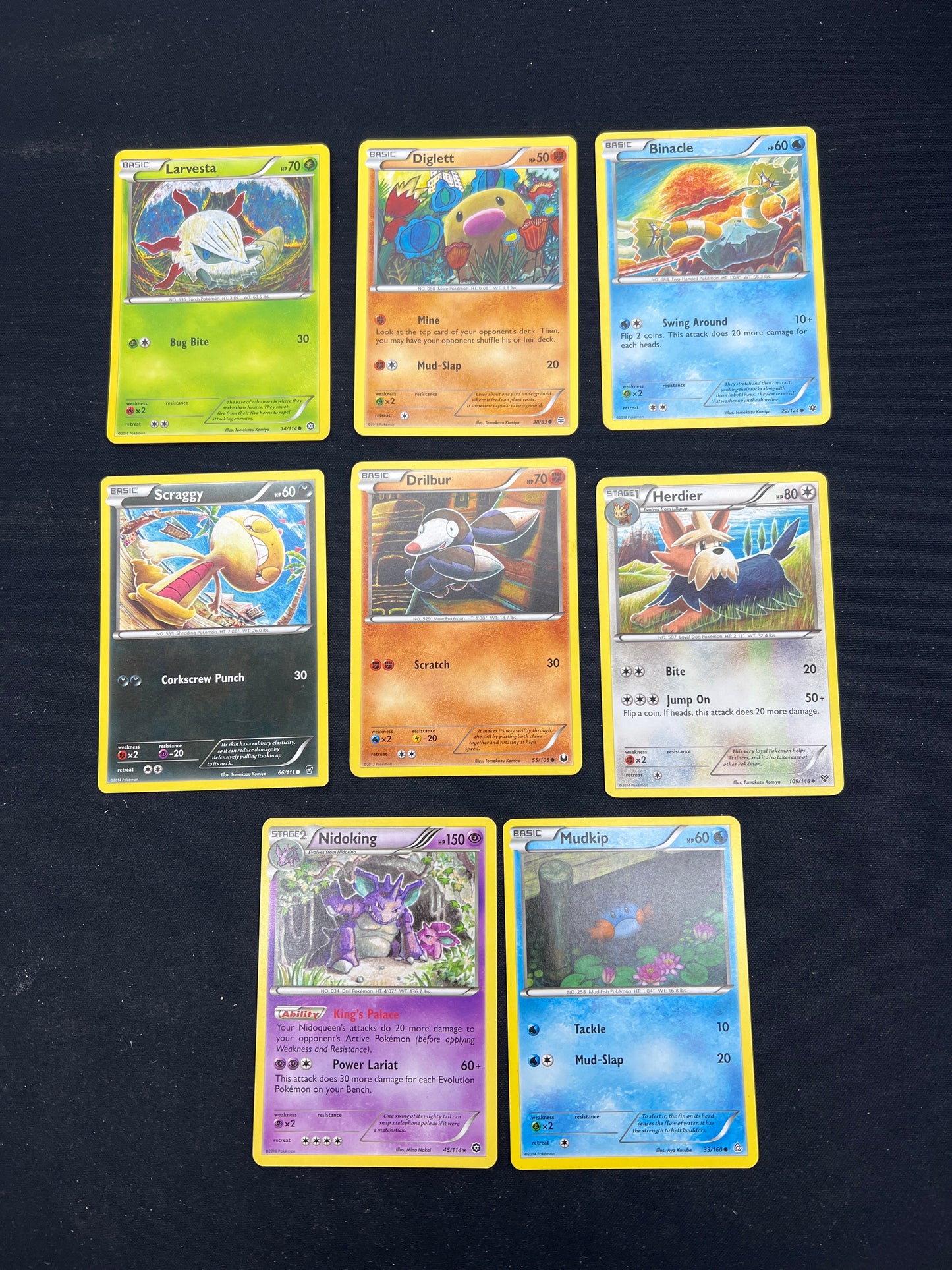 Auction Lot 176: Pokemon Cards Lot of 8 Assorted Tomokazu Komiya & Other Conditions Vary