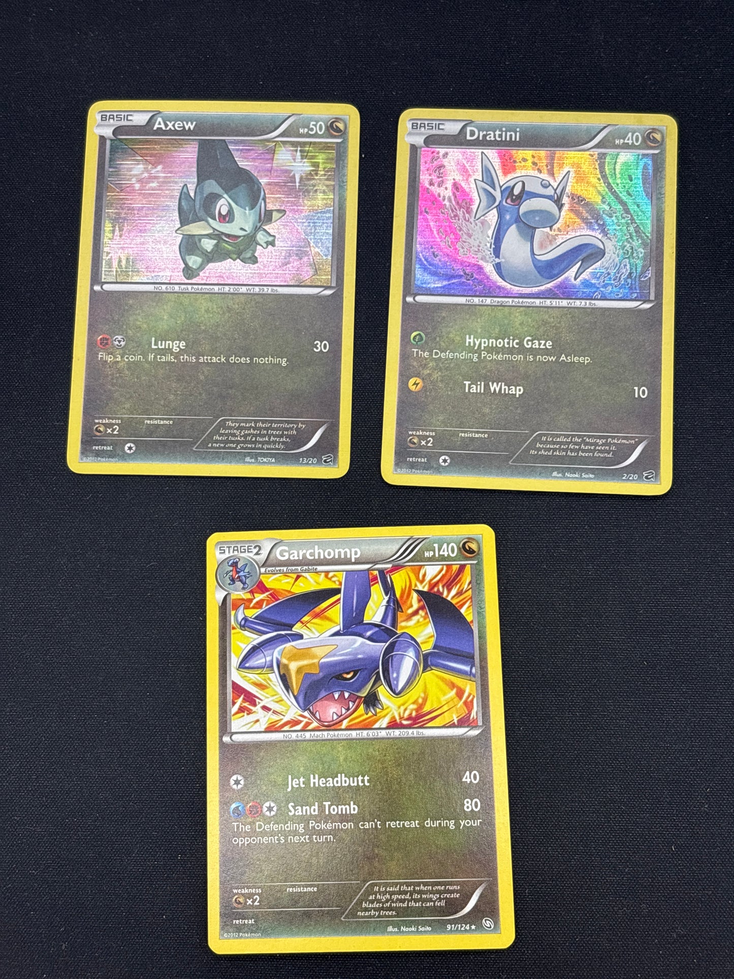Auction Lot 50: Pokemon Cards Lot of 3 Assorted Dragon Types BW Era Conditions Vary