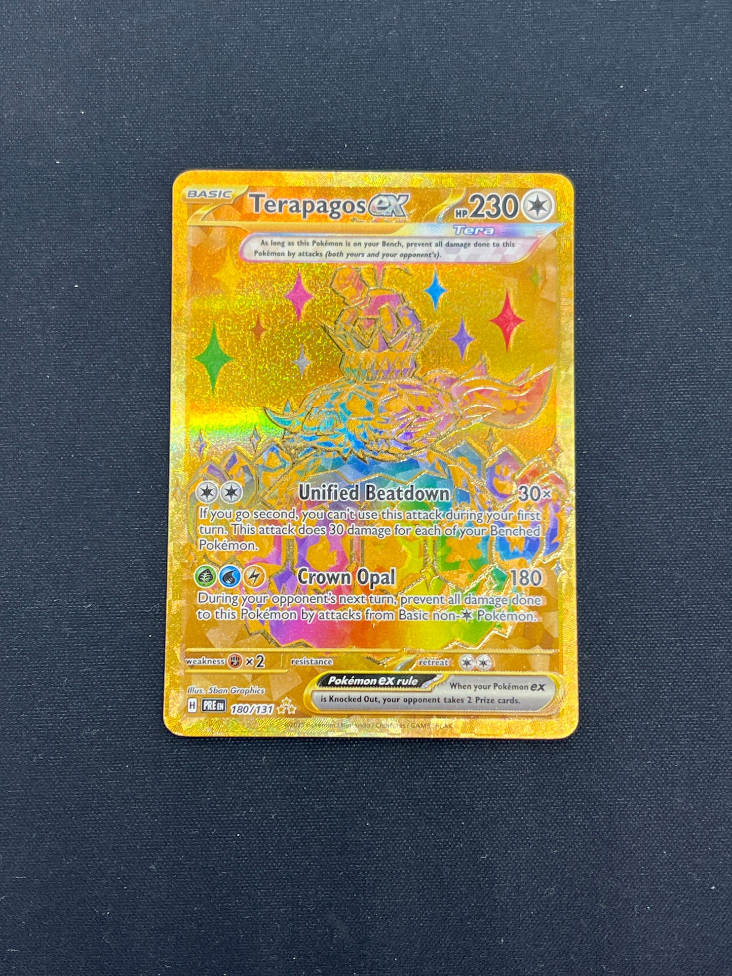 Auction Lot 328: Pokemon Cards Terapagos EX Hyper Rare Full Art Condition Vary