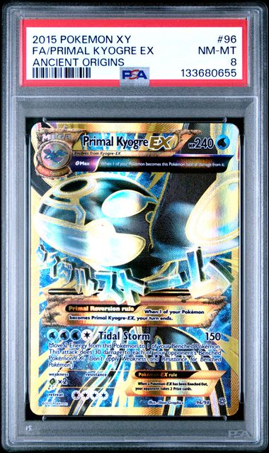 Primal Kyogre EX FA PSA 8