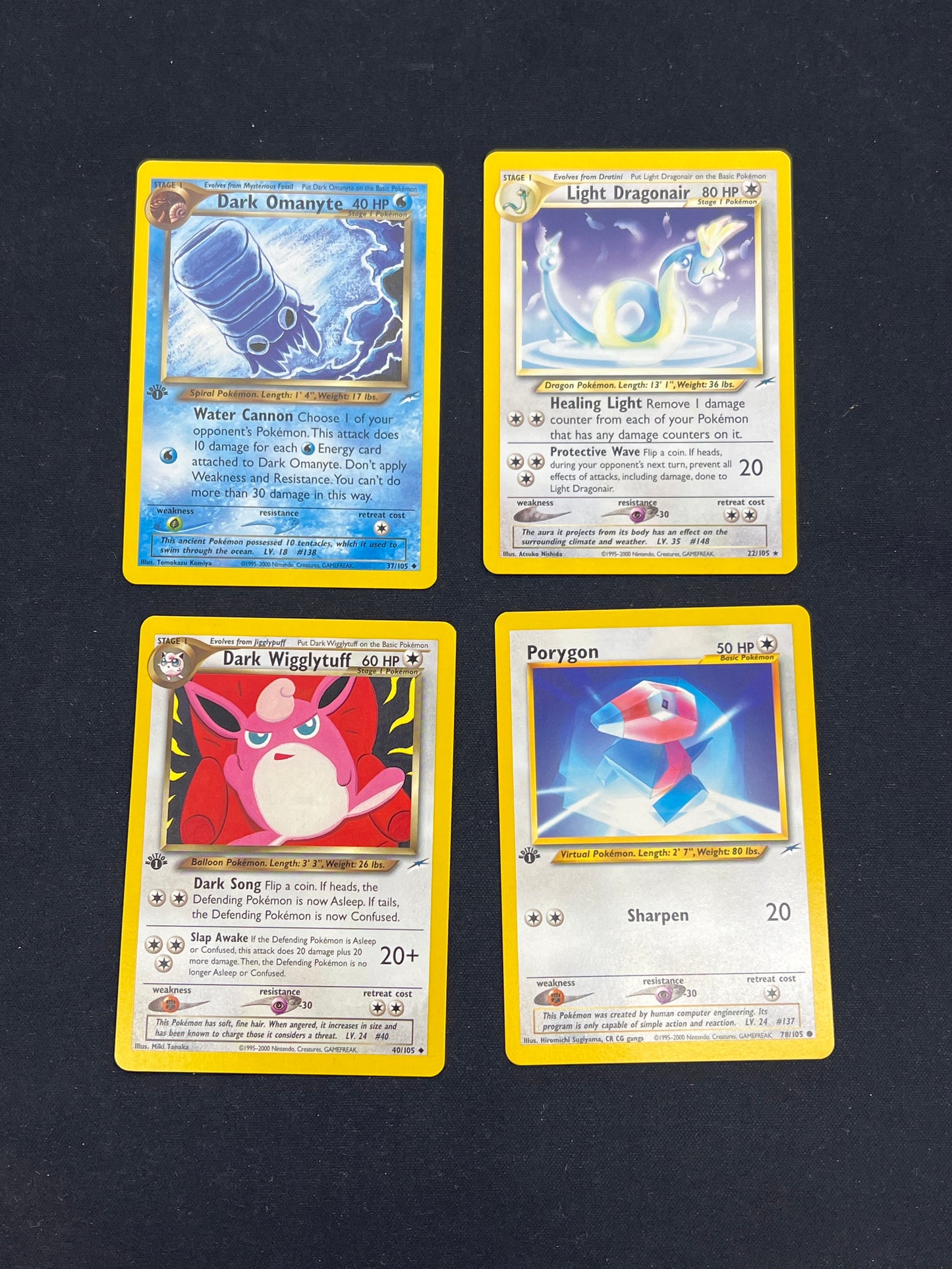 Auction Lot 39: Pokemon Cards Lot of 4 Assorted 1st Edition Neo Destiny Conditions Vary